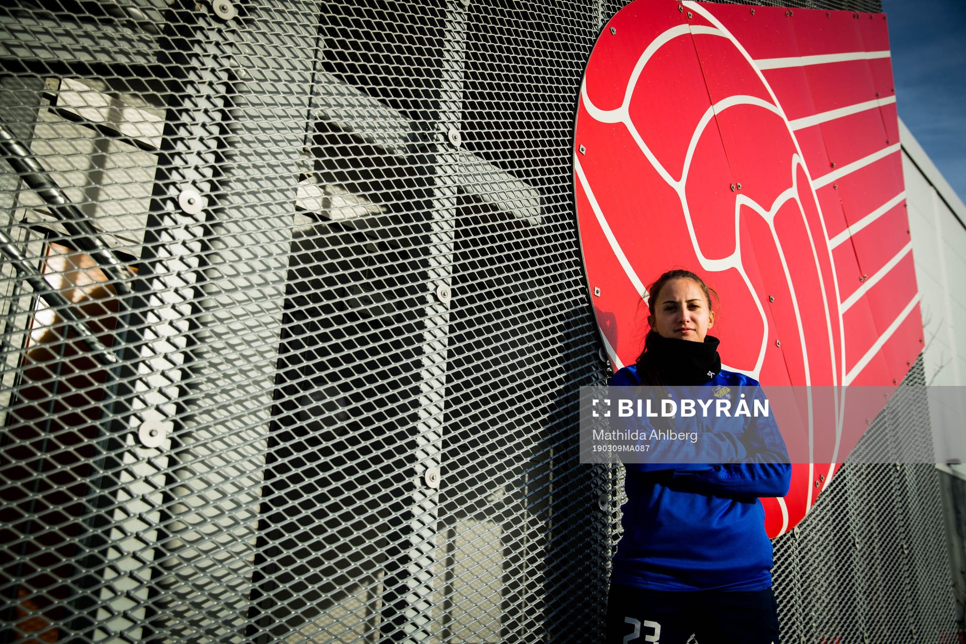 Eskilsminnes Merima Alibasic poserar för ett porträtt efter träningsmatchen i fotboll mellan Eskilsminne och Trelleborg den 9 mars 2019 i Helsingborg.