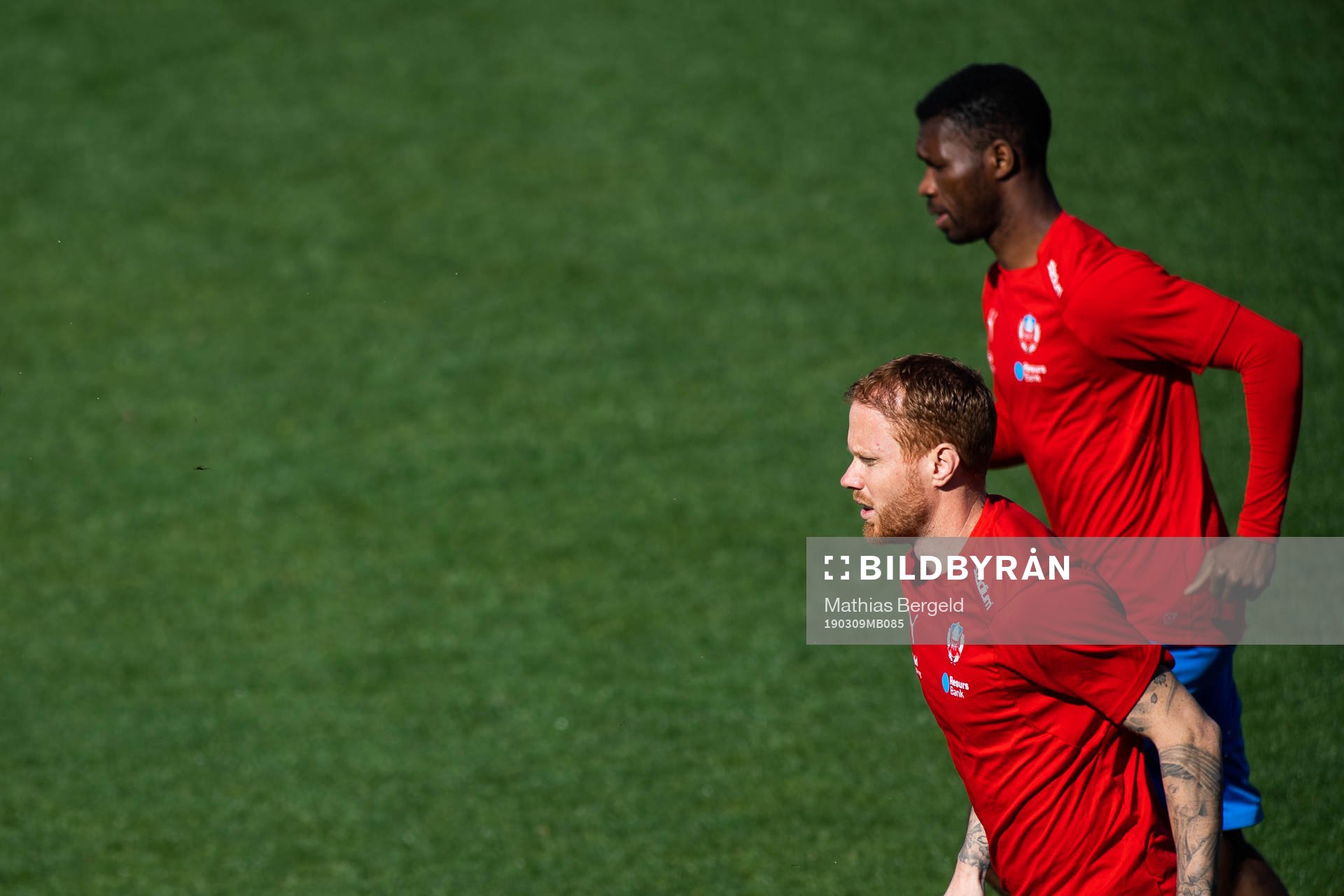Helsingborgs Alexander Farnerud och Mohammed Abubakari