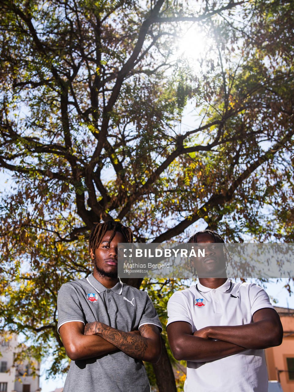 Kundai Benyu och Noel Mbo poserar för ett porträtt den 9 mars 2019 i Palma.