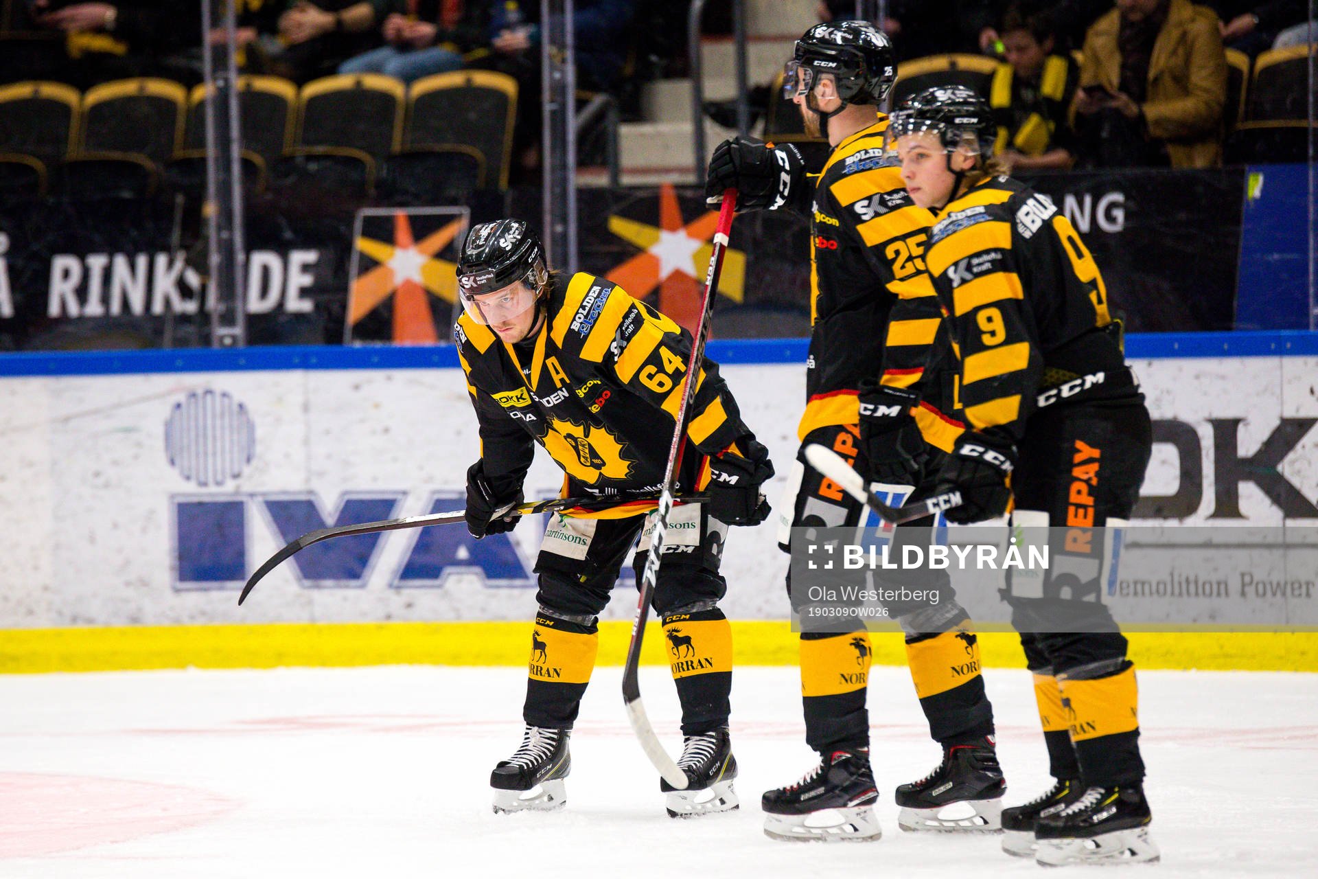 Skellefteås Jonathan Pudas, Albin Lundin och Tim Söderlund