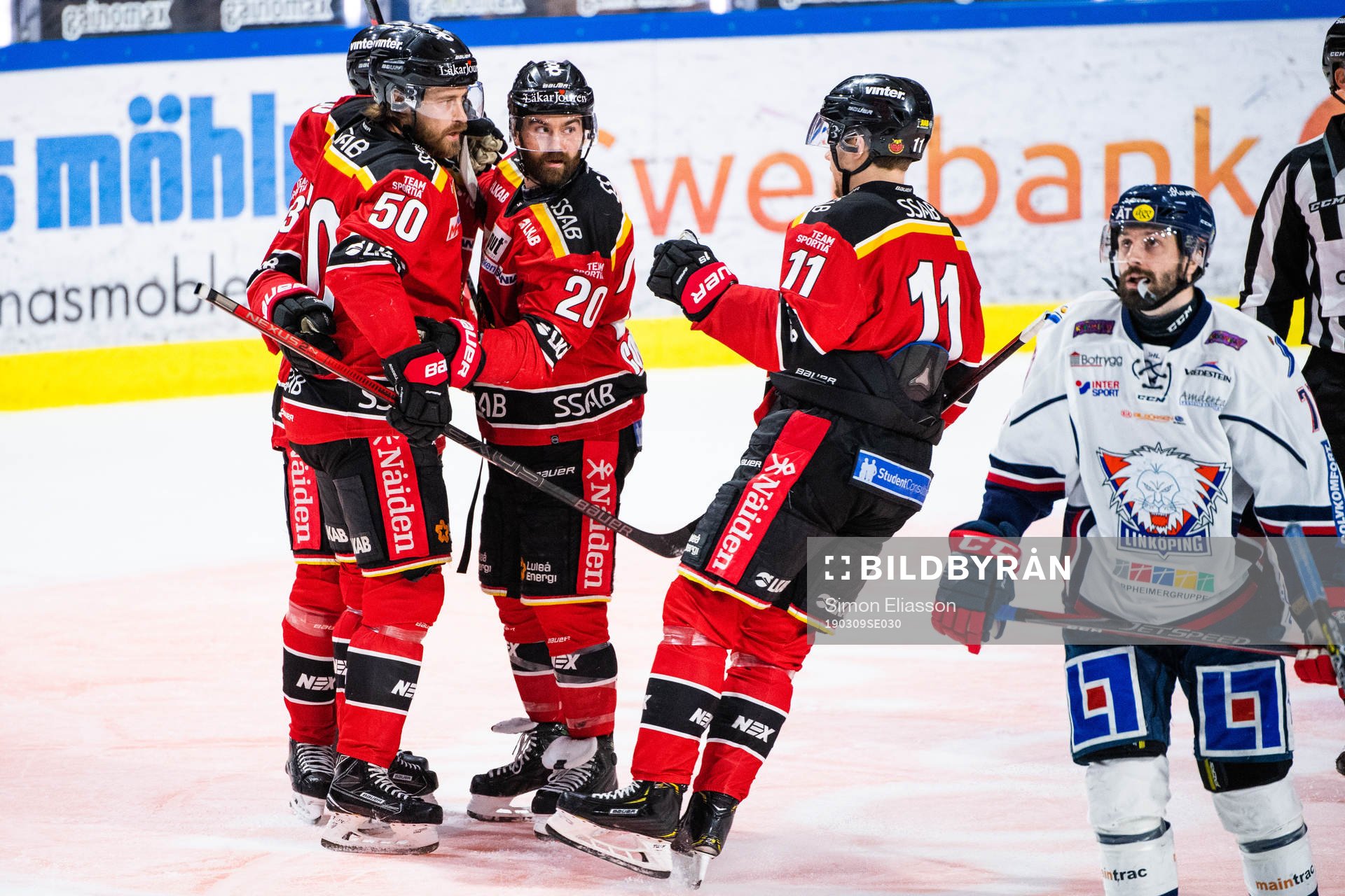 Luleås Daniel Sondell, Jack Connolly och Petter