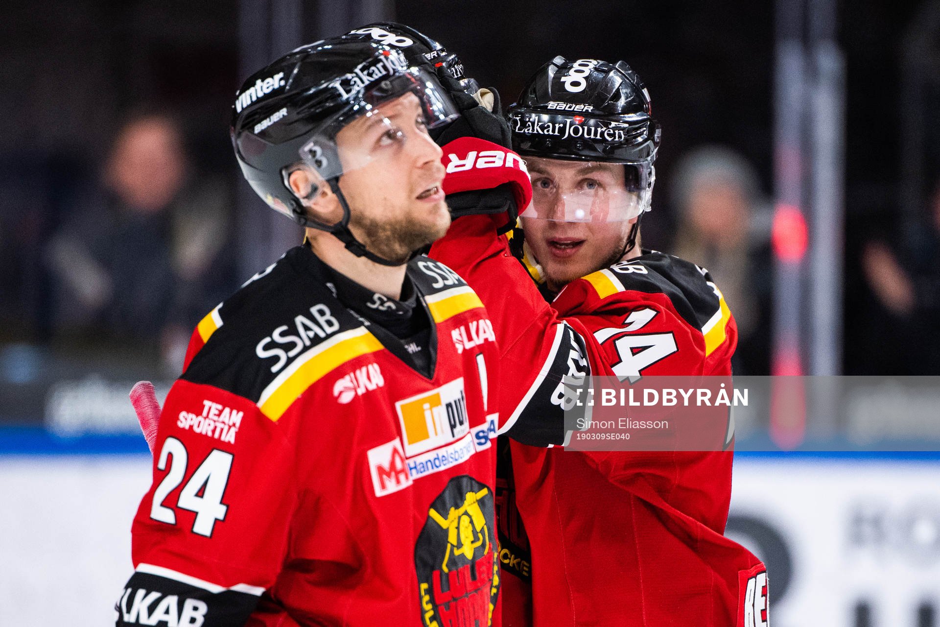 Luleås Johan Harju och Jonas Berglund jublar