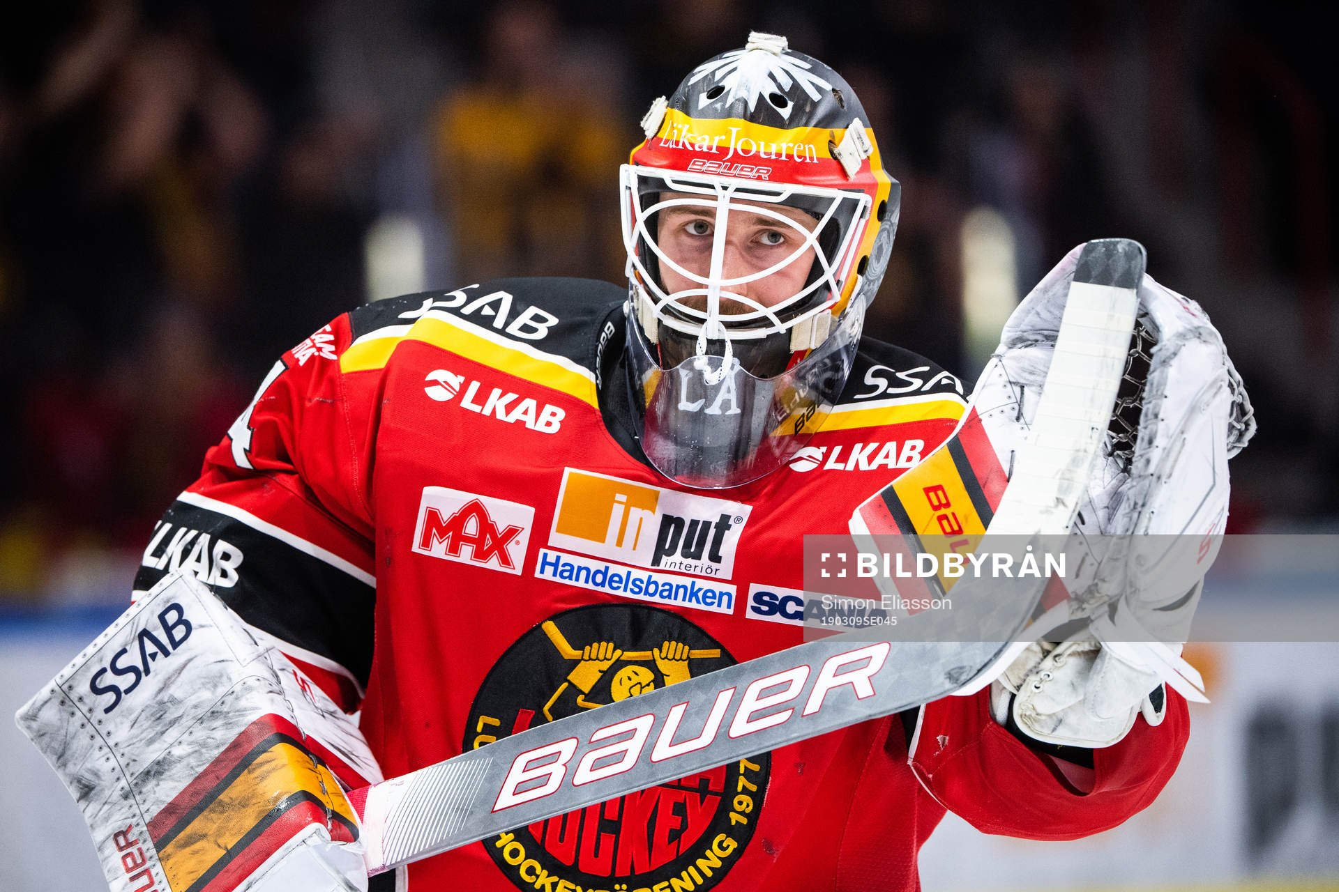 Luleås målvakt Joel Lassinantti jublar