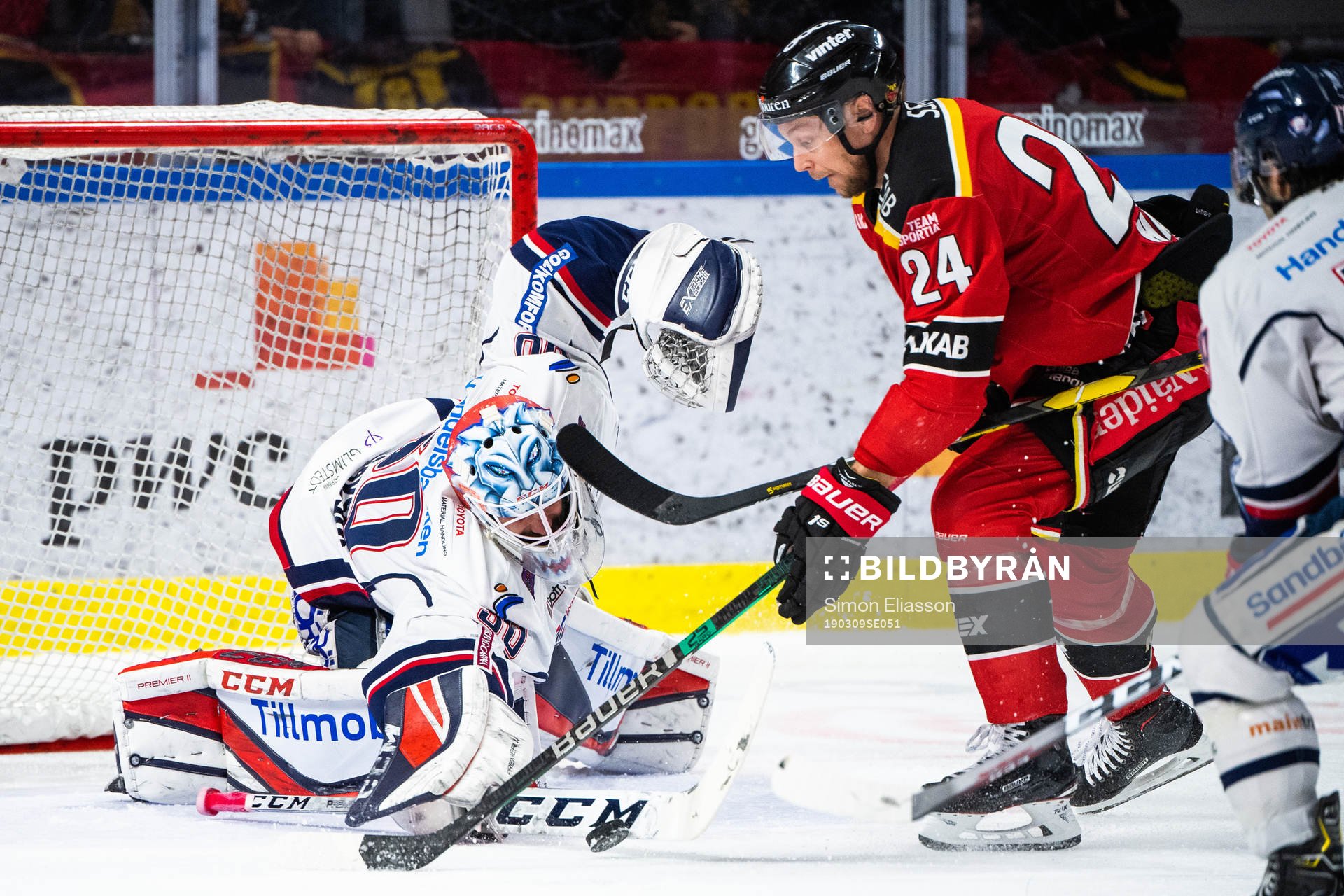 Linköpings målvakt Jonas Gustavsson och Luleås Johan