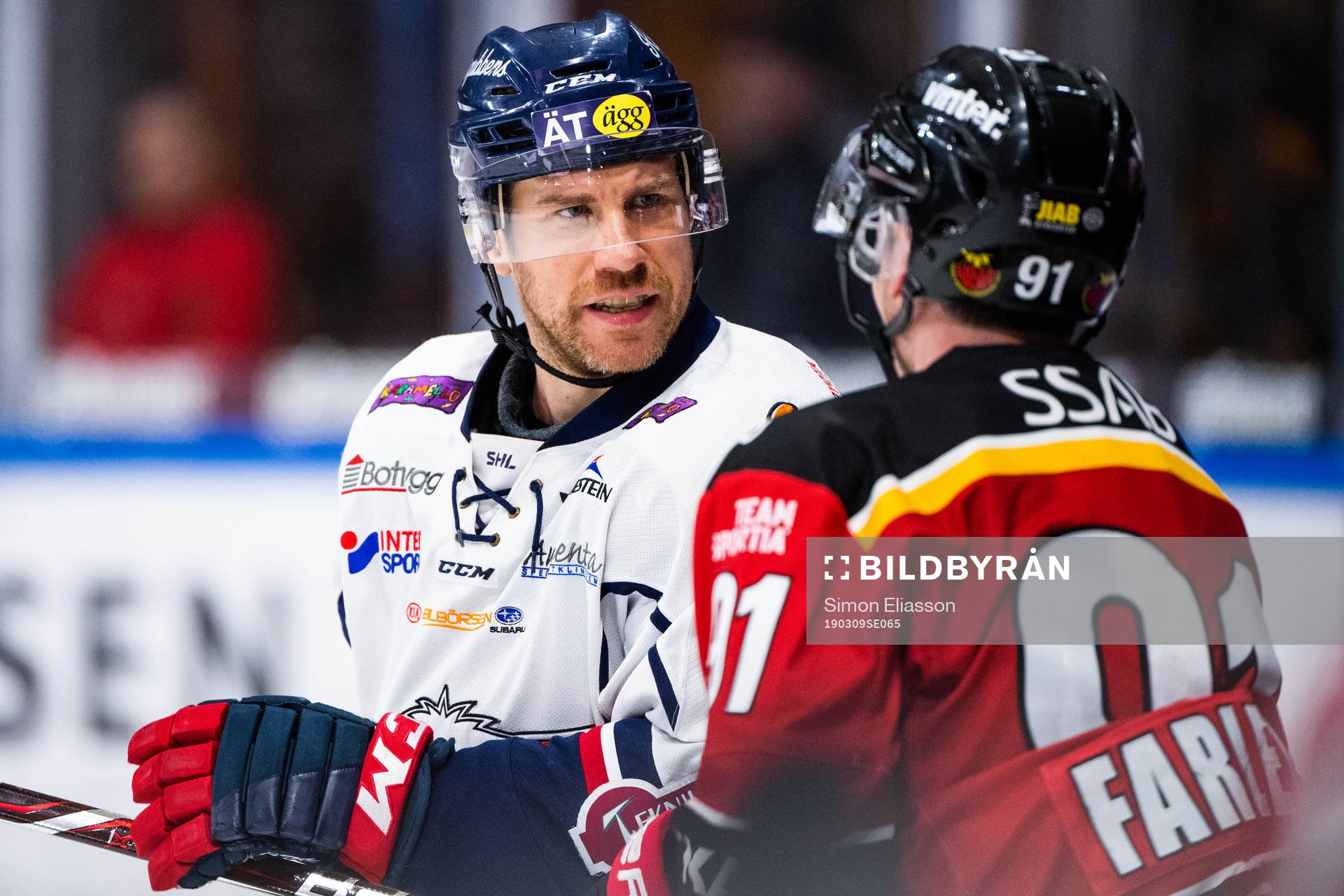 Linköpings Derek Roy och Luleås Austin Farley