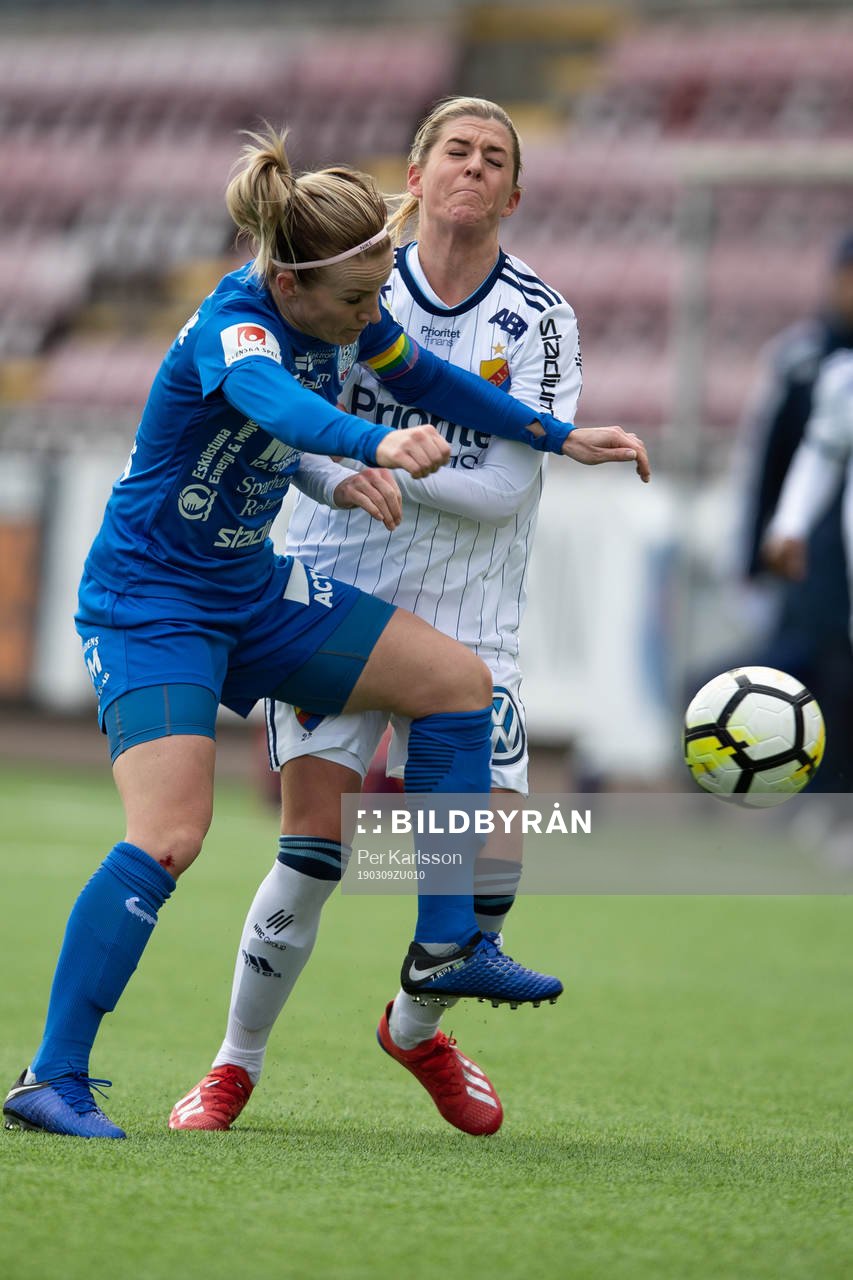 Eskilstunas Petra Johansson och Djurgårdens Olivia Schough