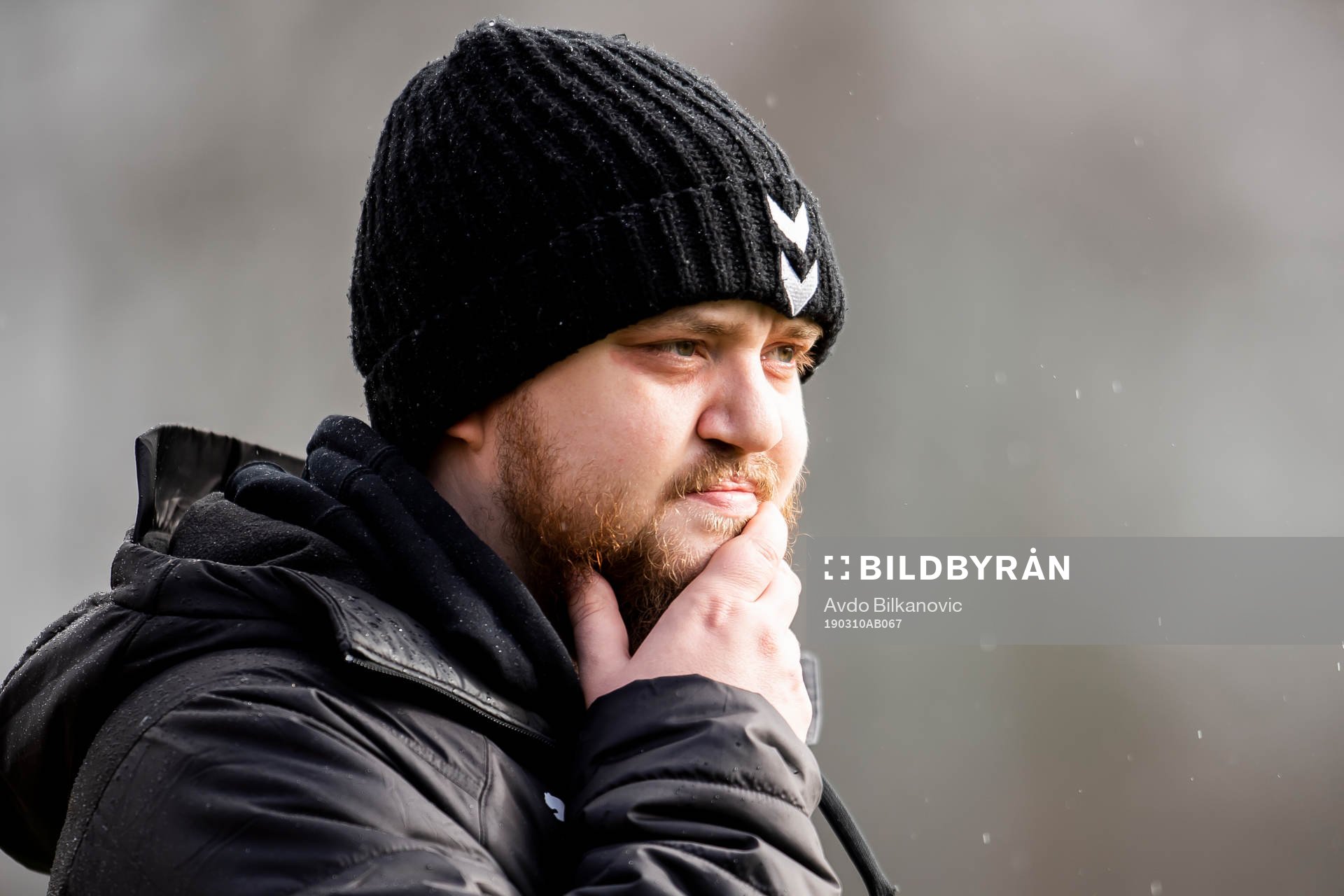 Kalmars tränare Joakim Lindén Johansson under fotbollsmatchen i Svenska Cupen mellan Limhamn Bunkeflo och Kalmar den 10 mars 2019 i Malmö.