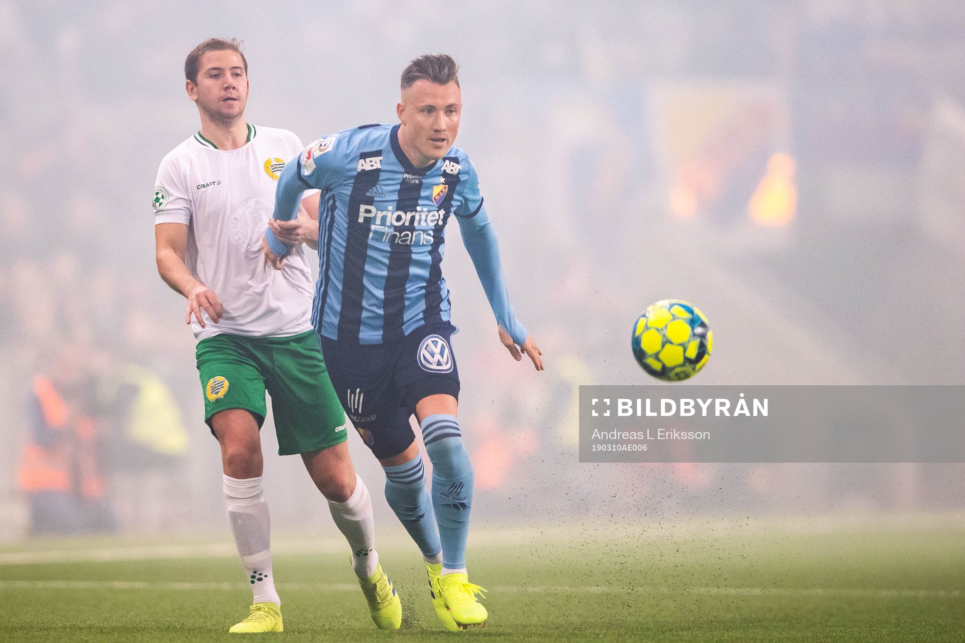 Hammarbys Jeppe Andersen och Djurgårdens Fredrik Ulvestad