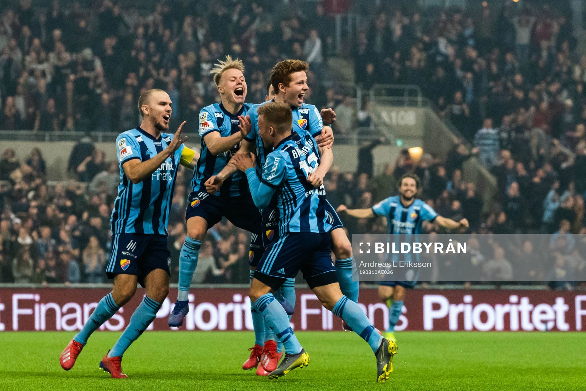 Djurgårdens spelare jublar