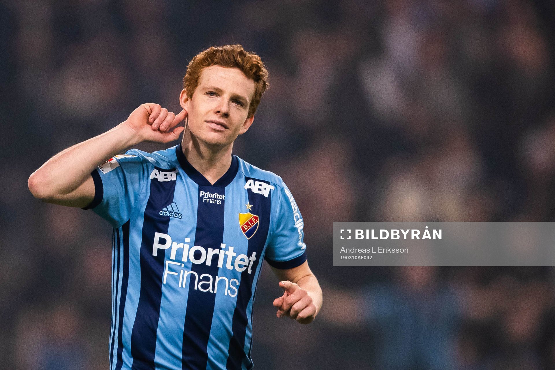 Djurgårdens Aslak Witry jublar