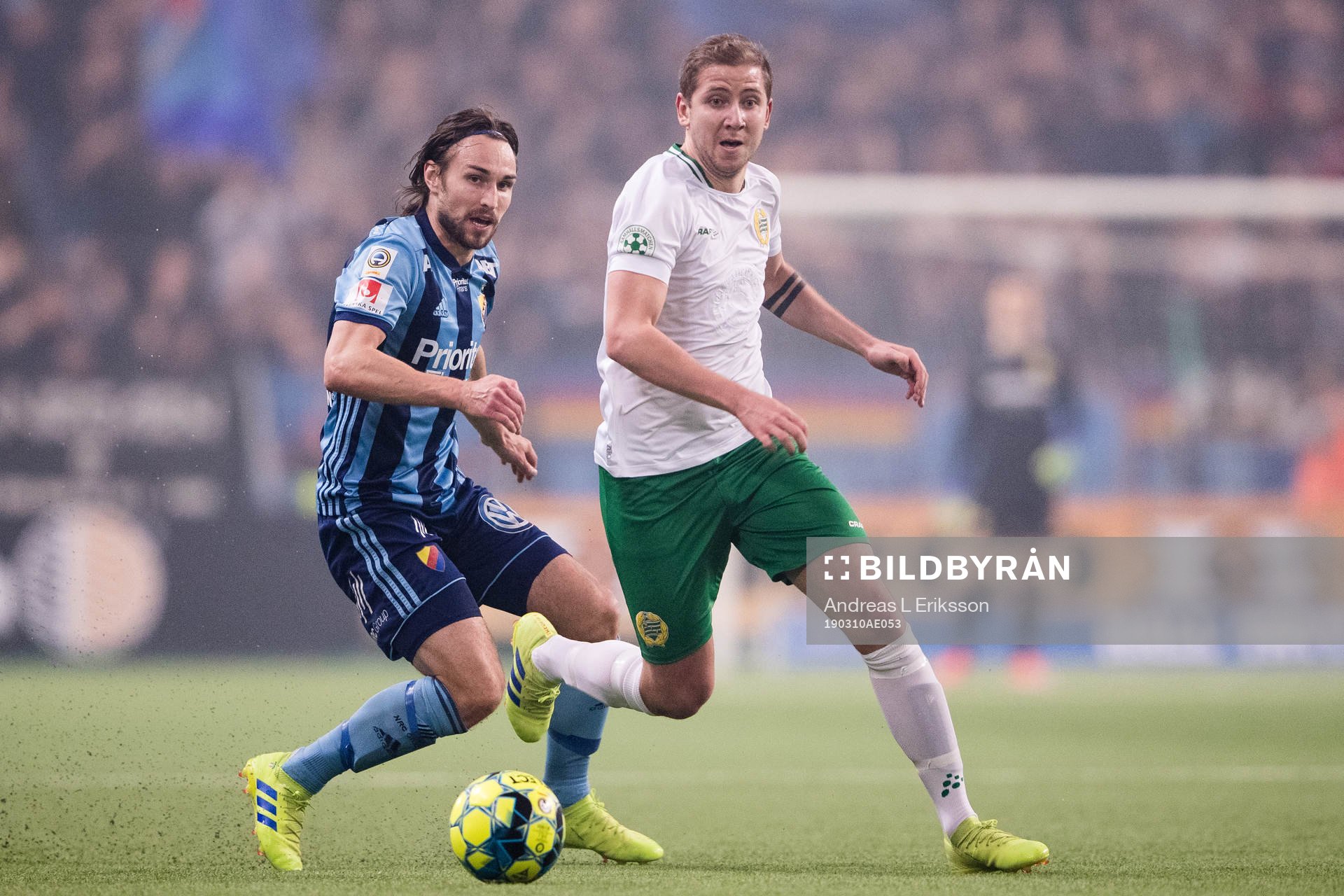 Djurgårdens Kevin Walker och Hammarbys Darijan Bojanic