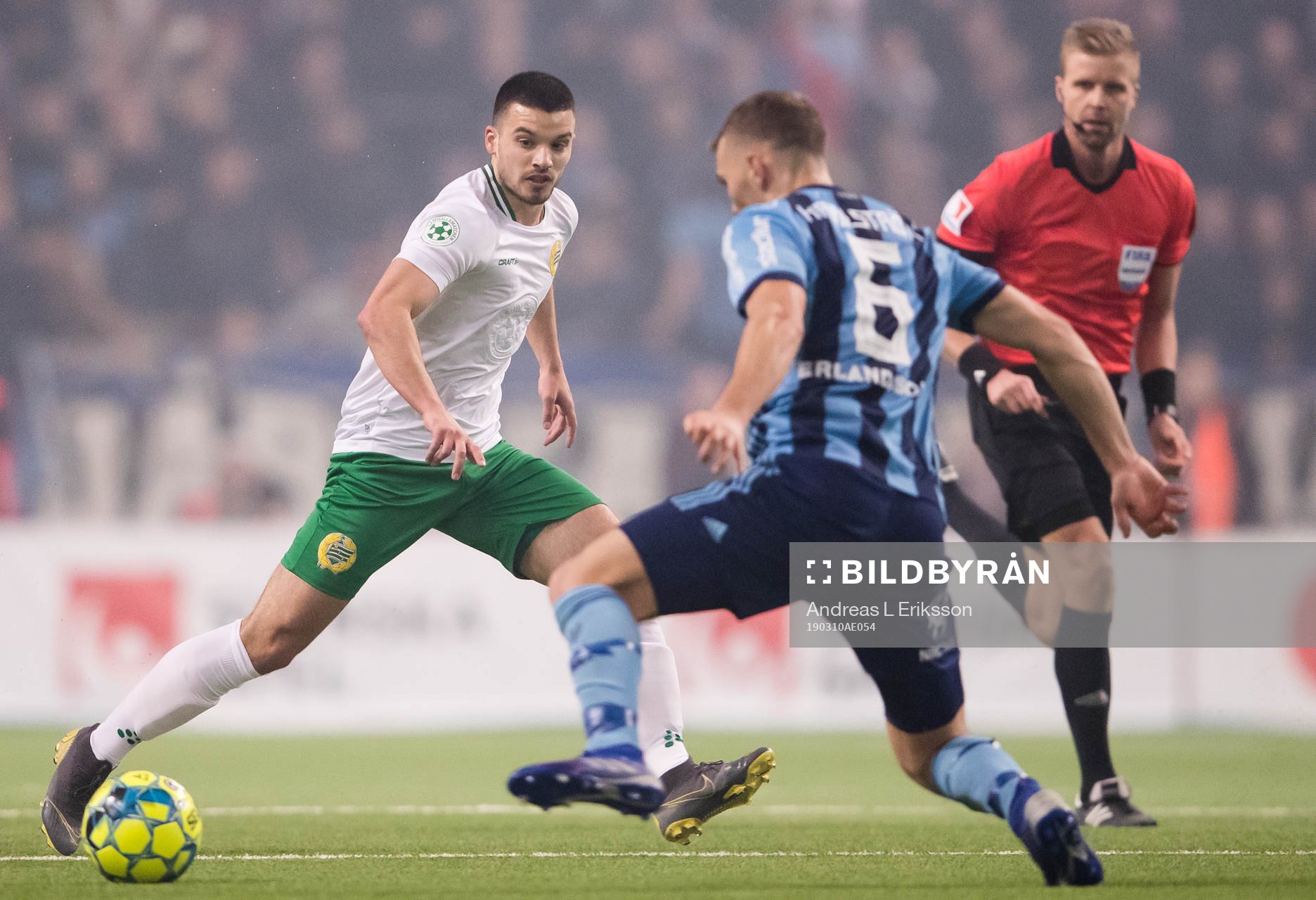 Hammarbys Vladimir Rodic och Djurgårdens Jesper Karlström