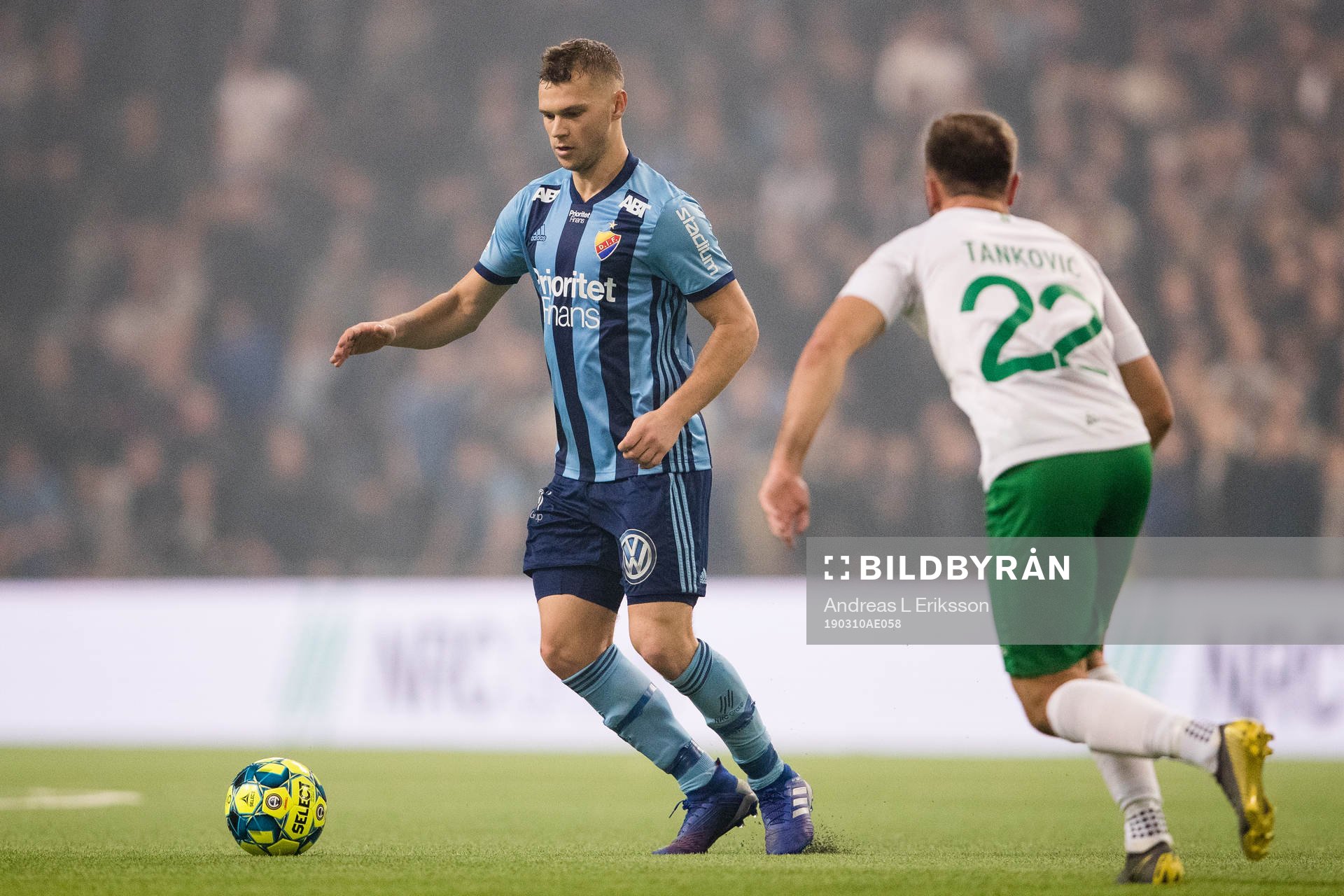 Djurgårdens Jesper Karlström och Hammarbys Muamer Tankovic