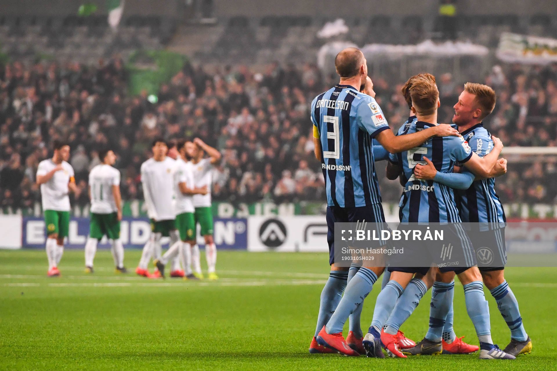 Djurgårdens spelare jublar