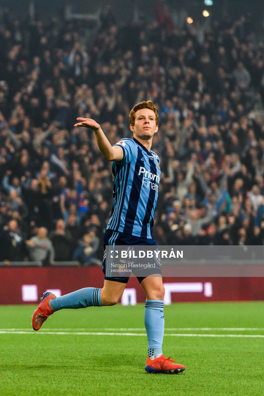 Djurgårdens Aslak Witry jublar