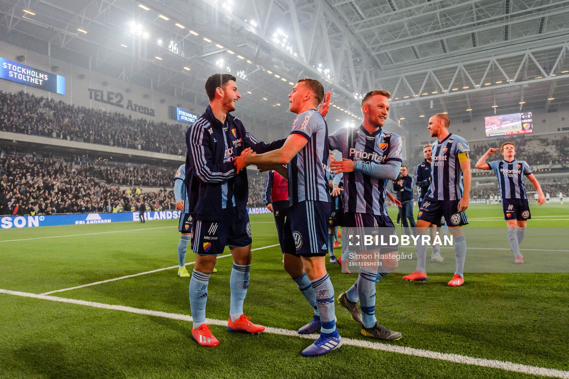 Djurgårdens spelare jublar