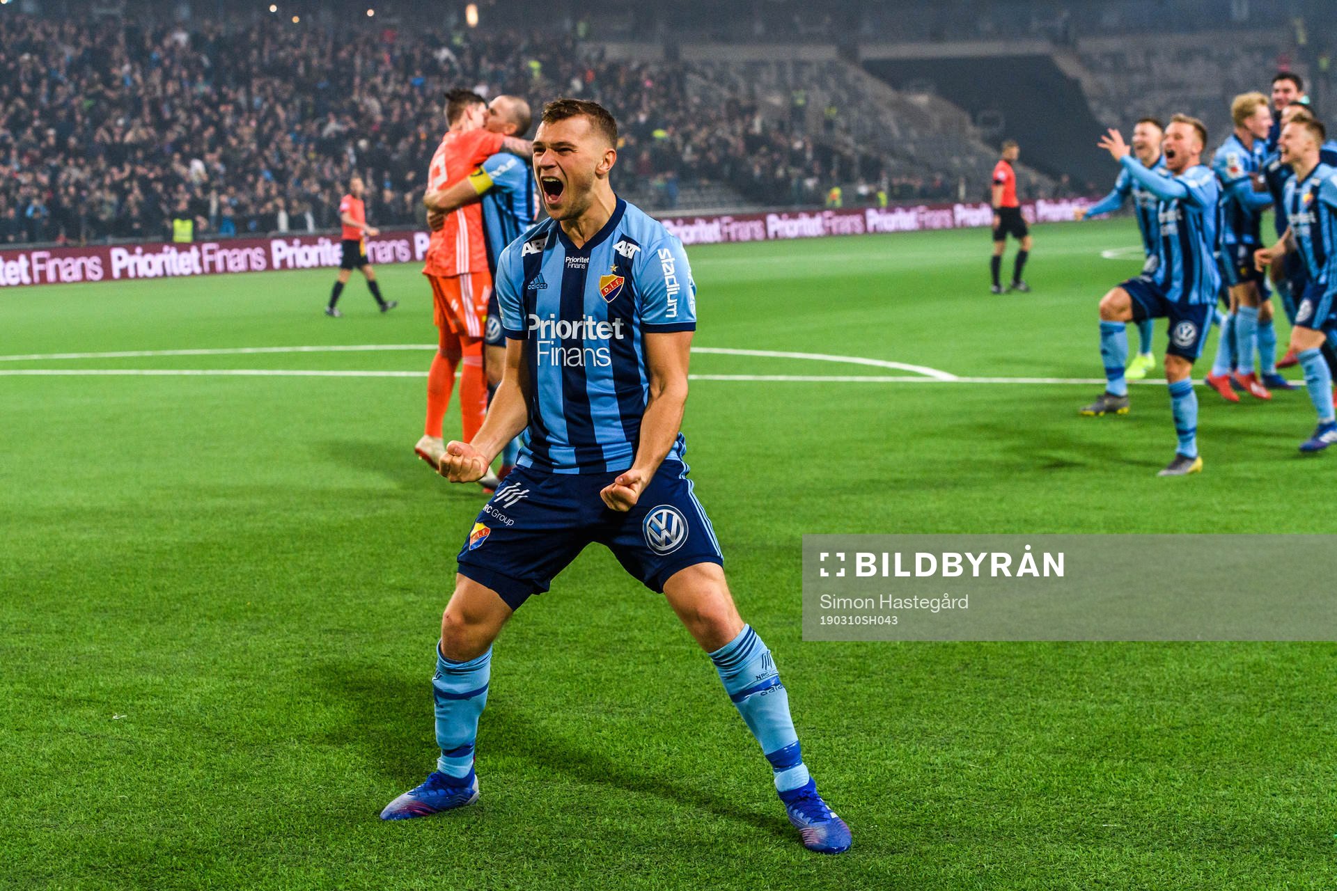Djurgårdens Jesper Karlström jublar