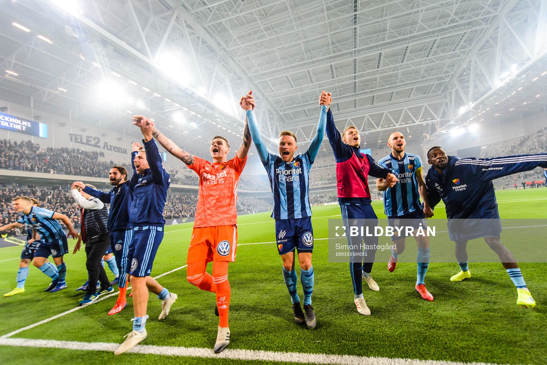 Djurgårdens spelare jublar
