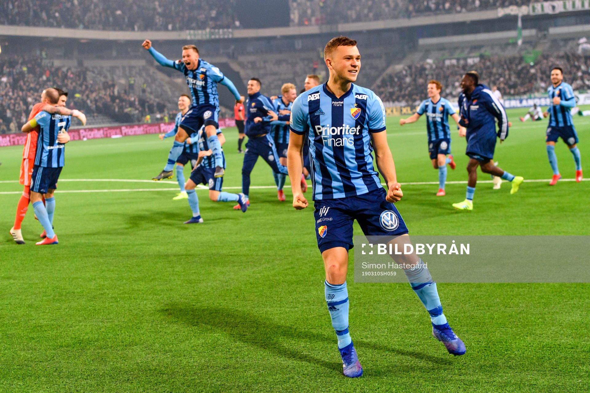 Djurgårdens Jesper Karlström jublar