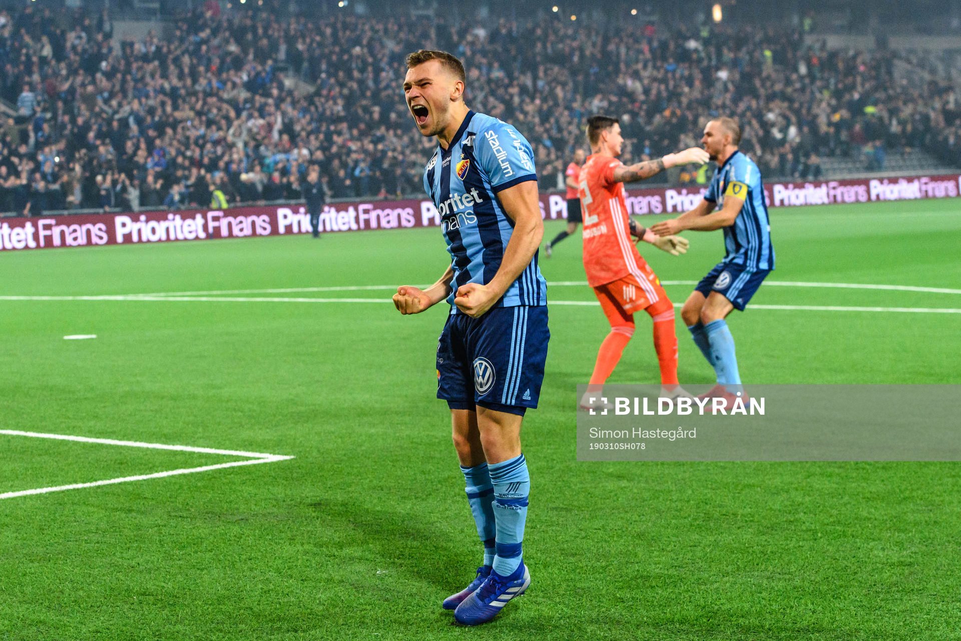 Djurgårdens Jesper Karlström jublar