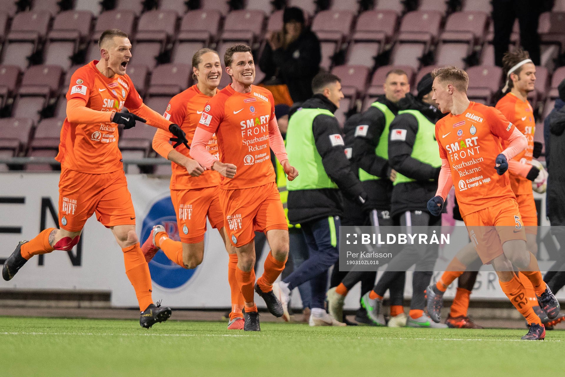 AFC Eskilstunas Gustav Jarl jublar