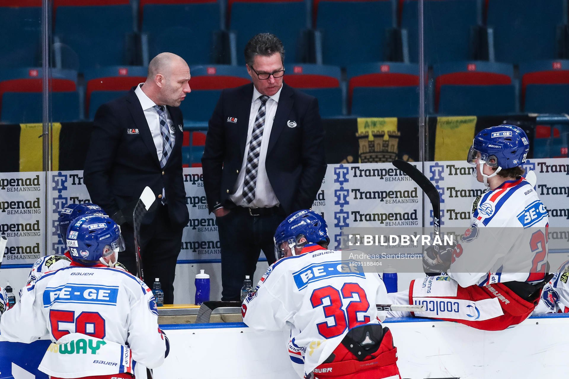 Oskarshamns assisterande tränare Fredrik Hallberg och