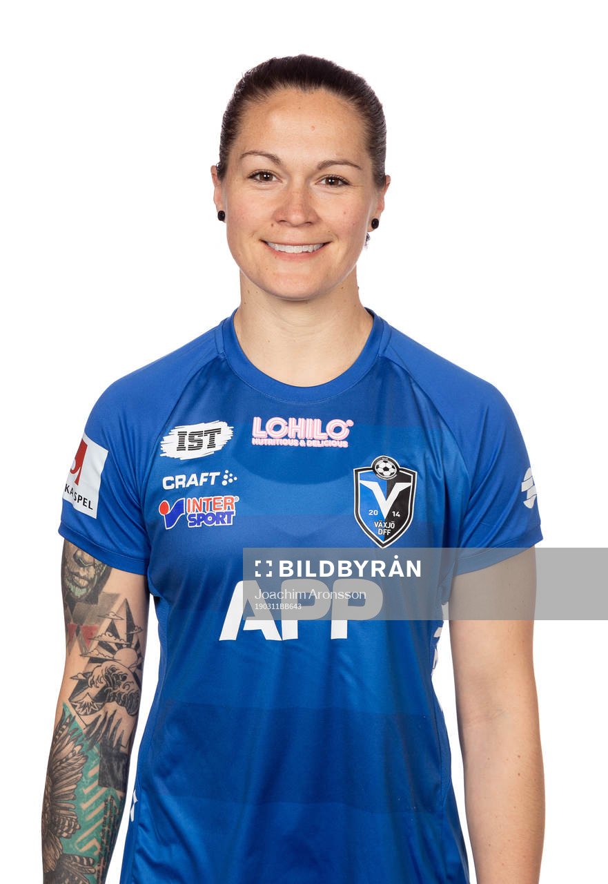 Växjös målvakt Erin McLeod poserar för ett porträtt den 11 mars 2019 i Växjö.