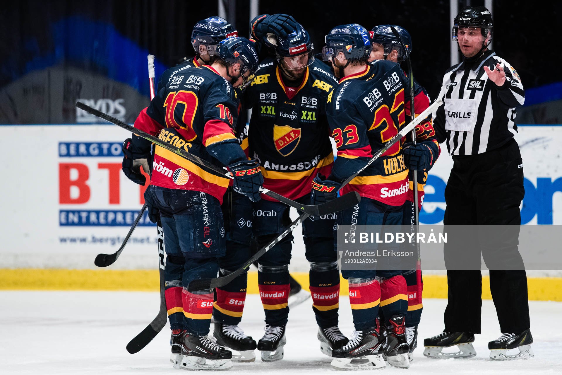Djurgårdens Niclas Bergfors, Dick Axelsson  och Linus