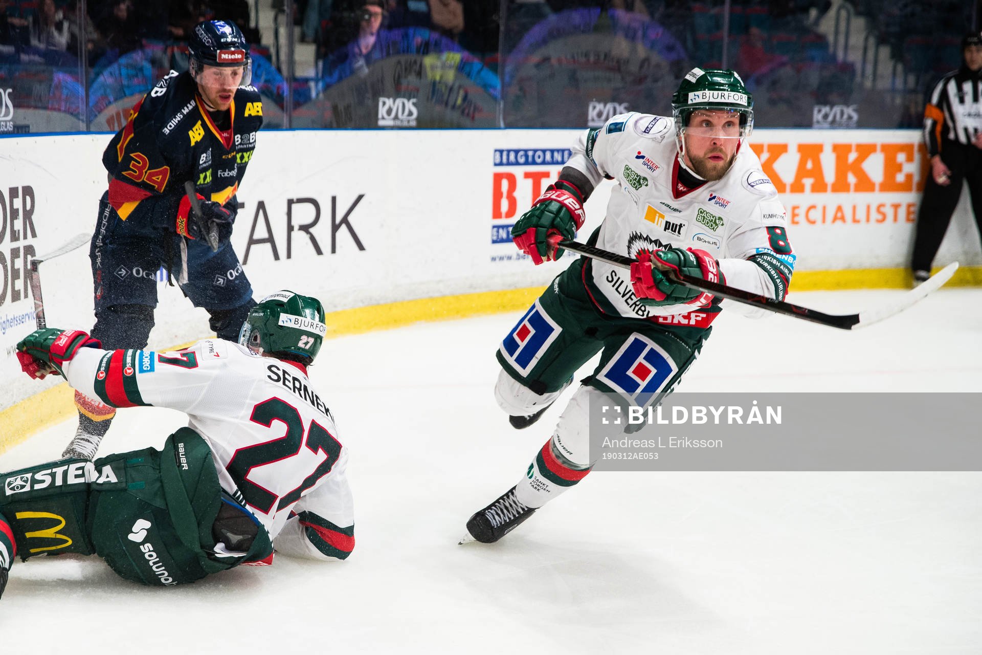 Djurgårdens Daniel Brodin och Frölundas Ponthus