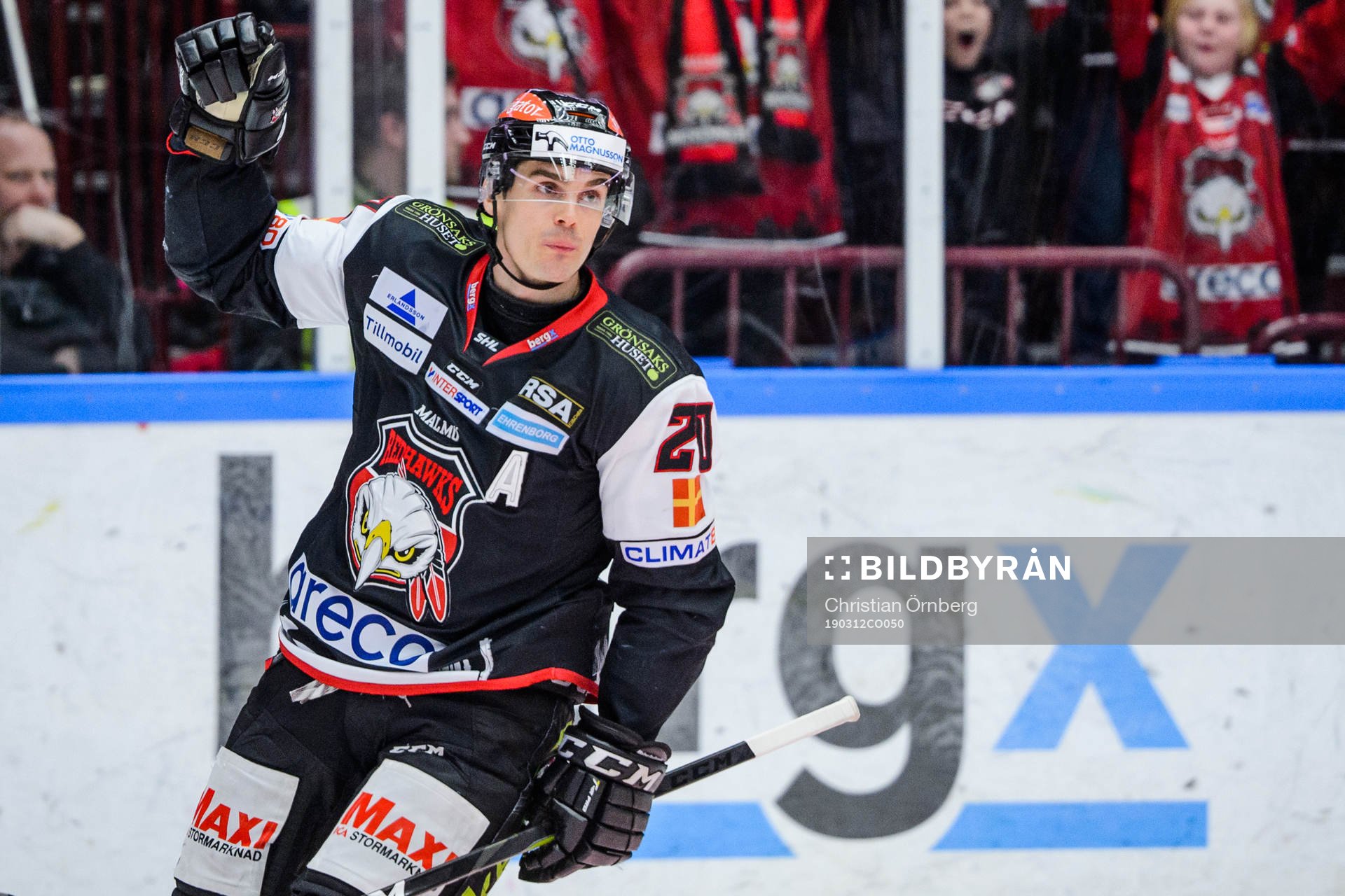 Malmö Redhawks Henrik Hetta jublar