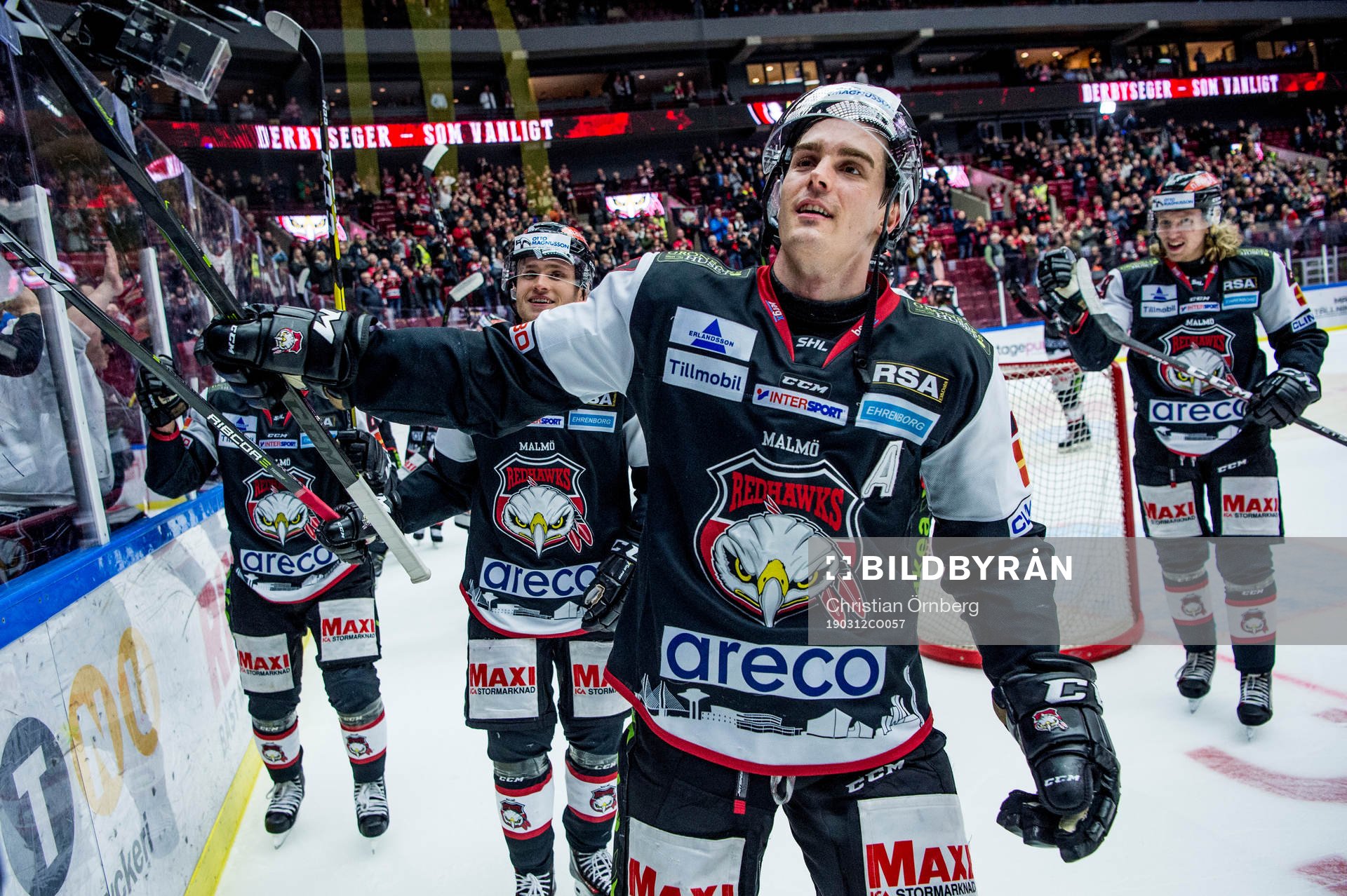 Malmö Redhawks Henrik Hetta jublar
