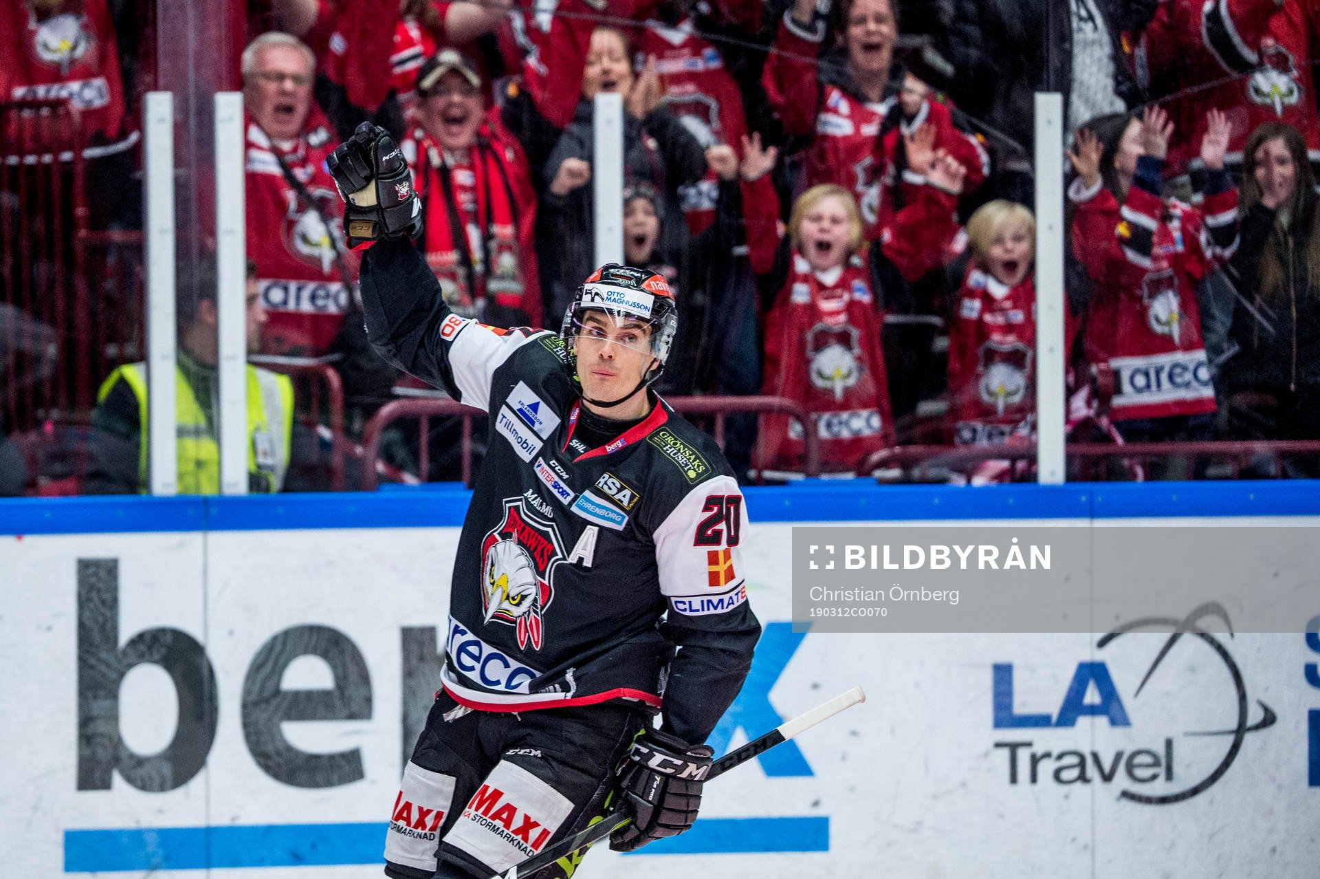 Malmö Redhawks Henrik Hetta jublar