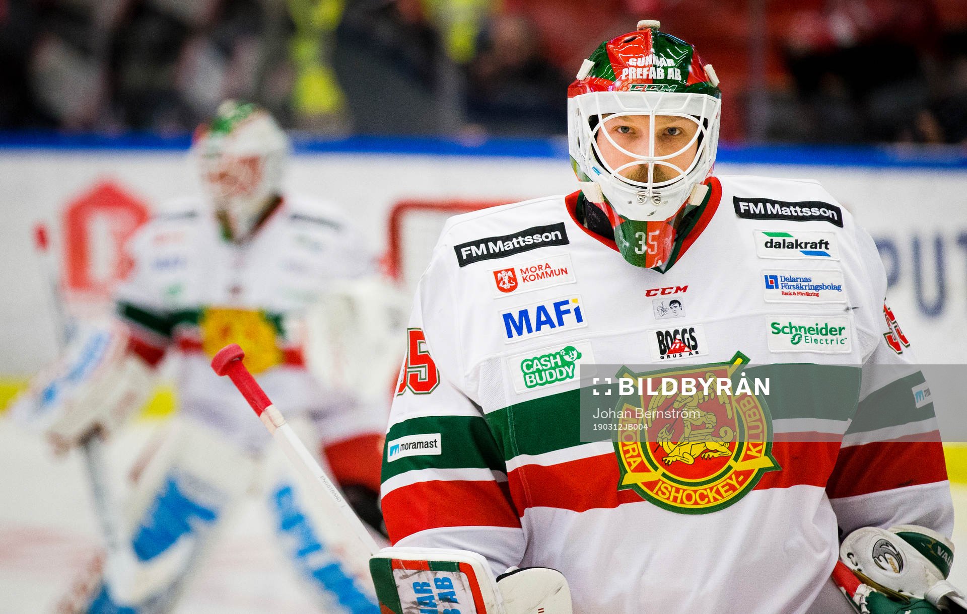 Moras målvakt Christian Engstrand och målvakt Janne