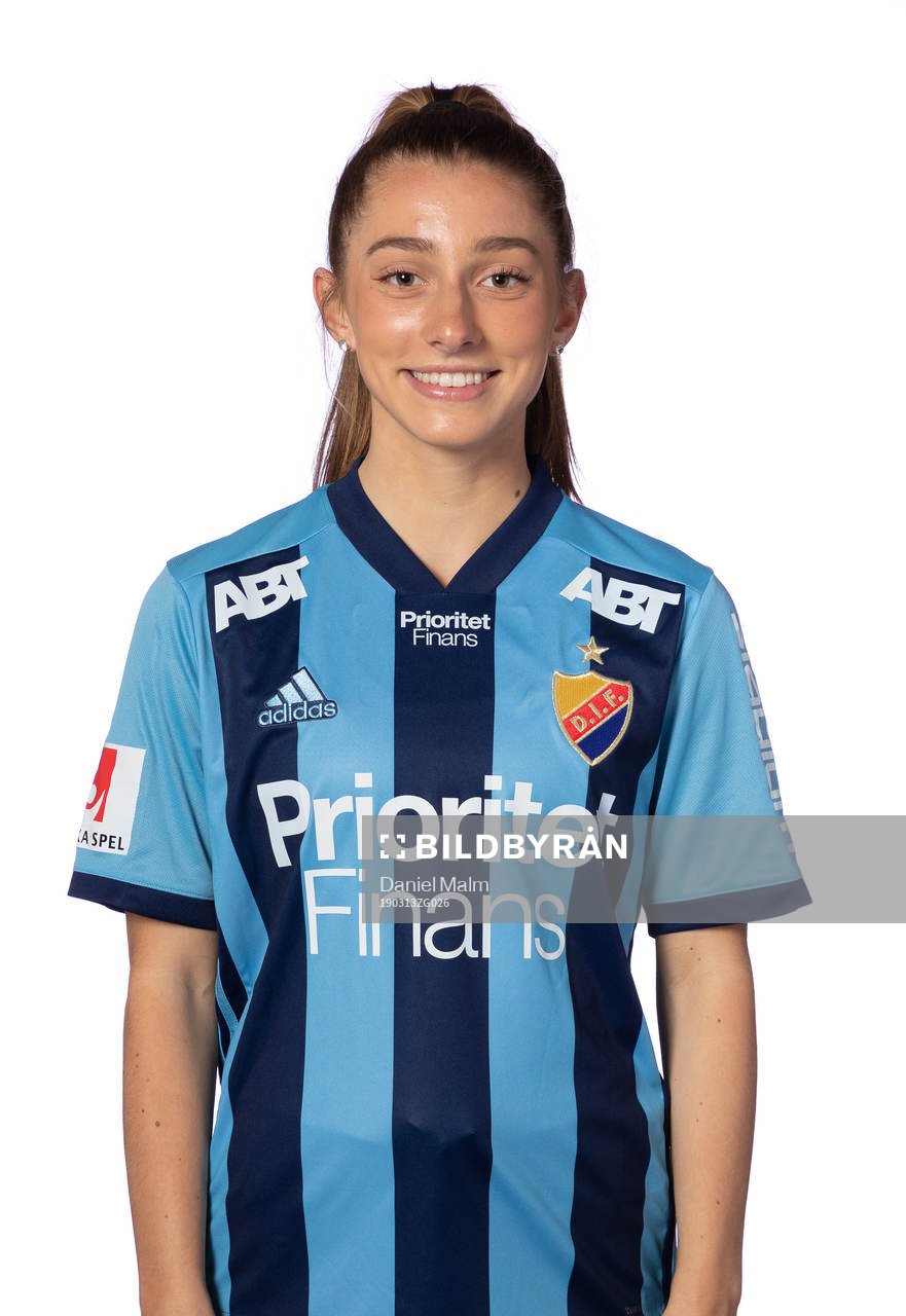 Djurgårdens Tilde Lindwall poserar för ett porträtt den 13 mars 2019 i Stockholm.