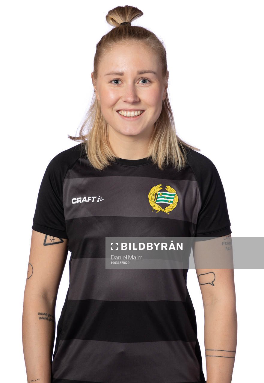 Hammarbys Jonna Andersson poserar för ett porträtt den 13 mars 2019 i Stockholm.