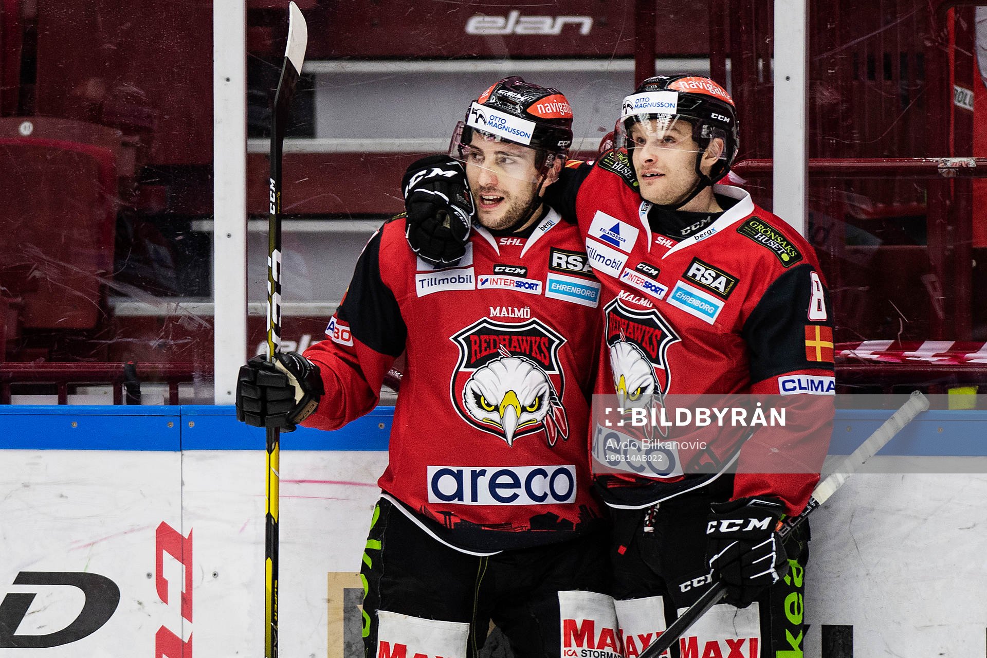 Malmö Redhawks Konstantin Komarek jublar