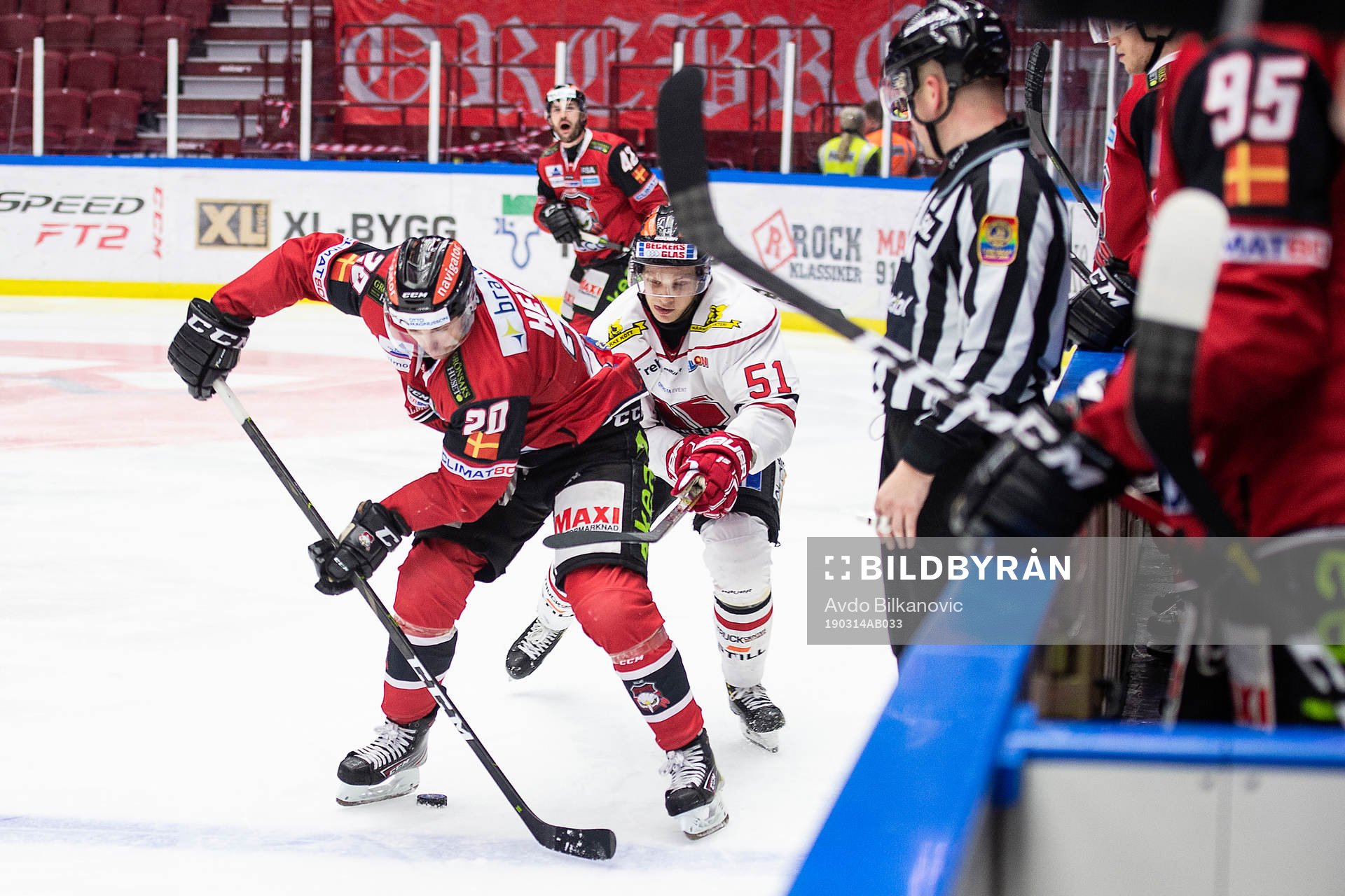 Malmö Redhawks Henrik Hetta och Örebros Kristian Näkyvä