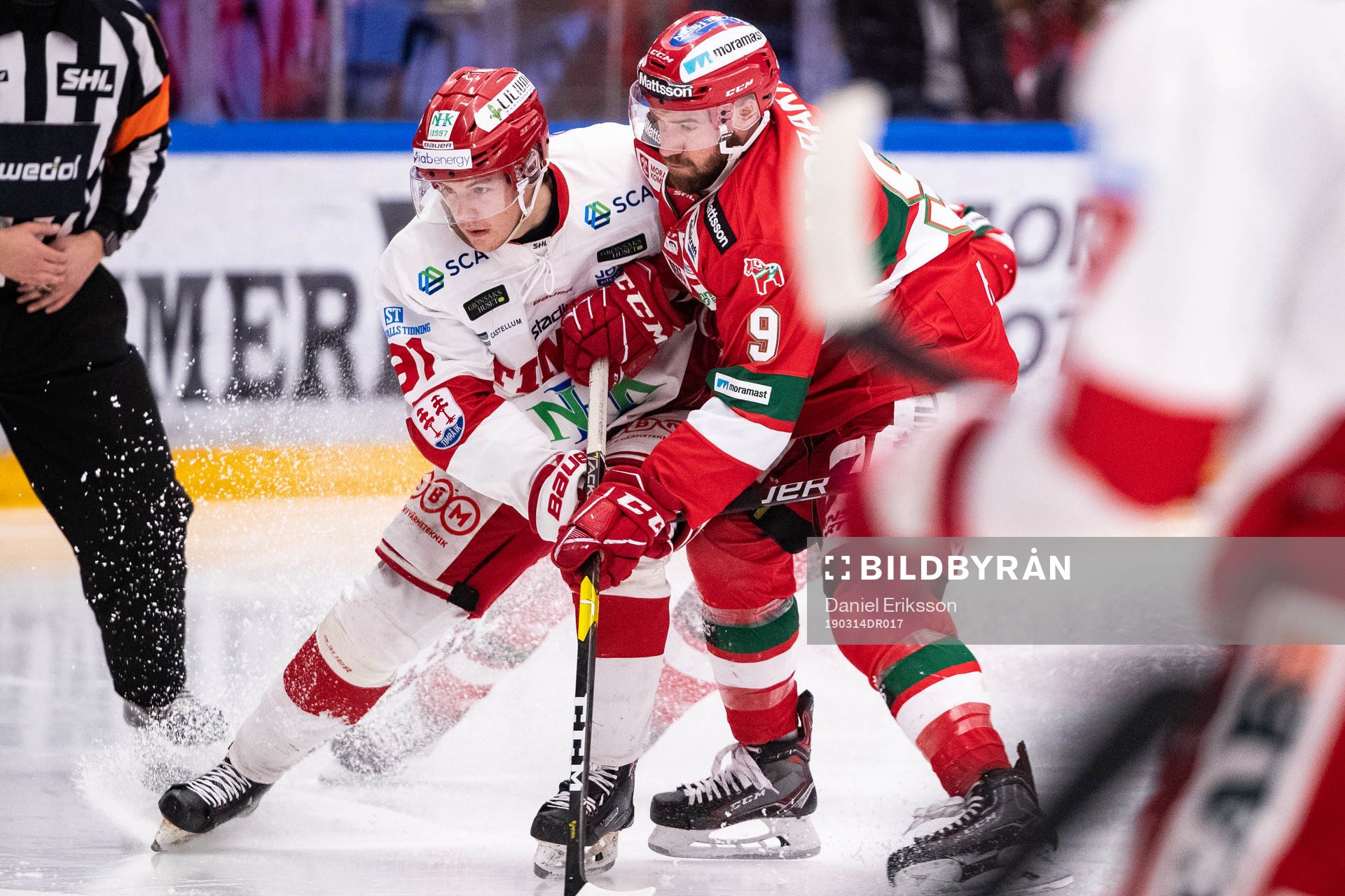 Timrås Filip Hållander och Moras Andrew Rowe