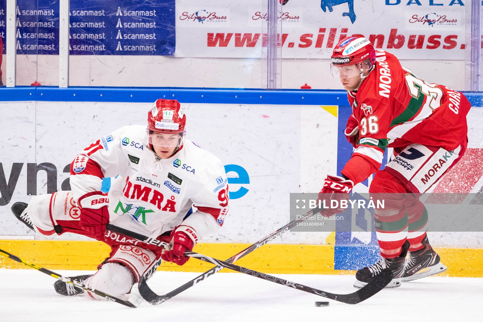 Timrås Filip Hållander och Moras Jonathan Carlsson