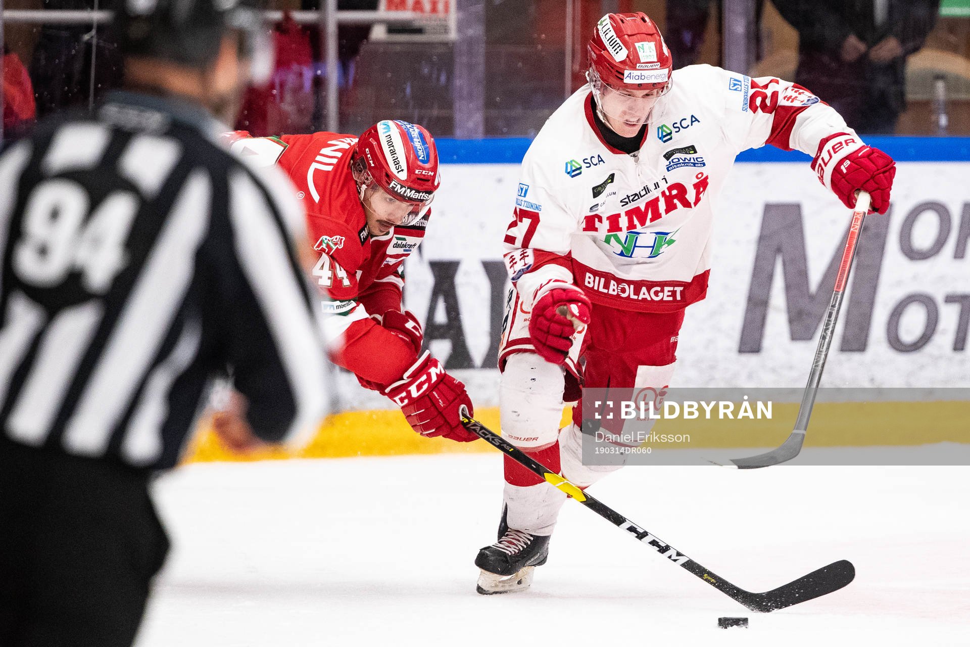 Moras Matej Stransky och Timrås Johannes Kinnvall