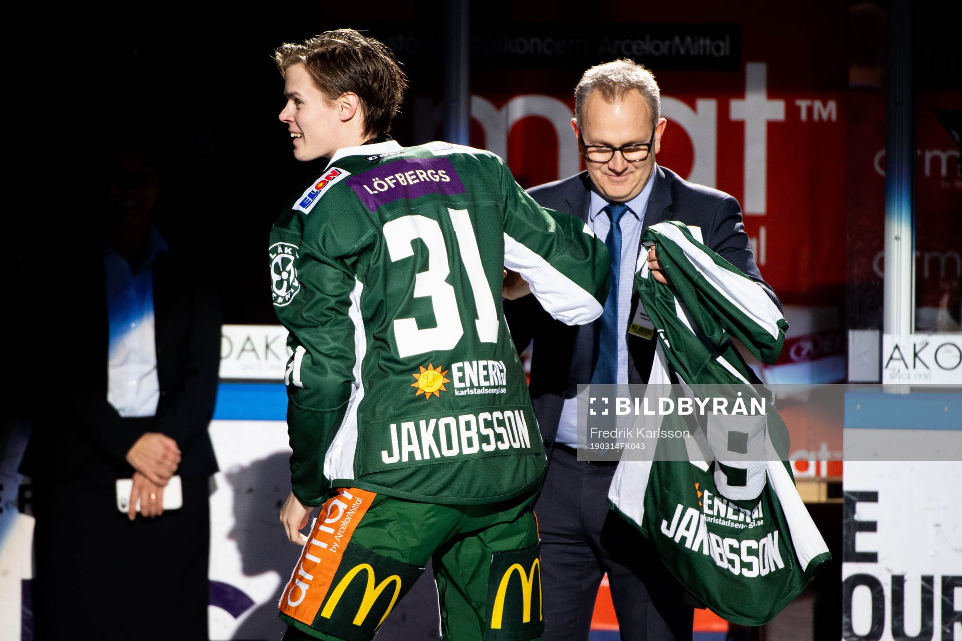 Färjestads Carl Jakobsson får nytt nummer på tröjan