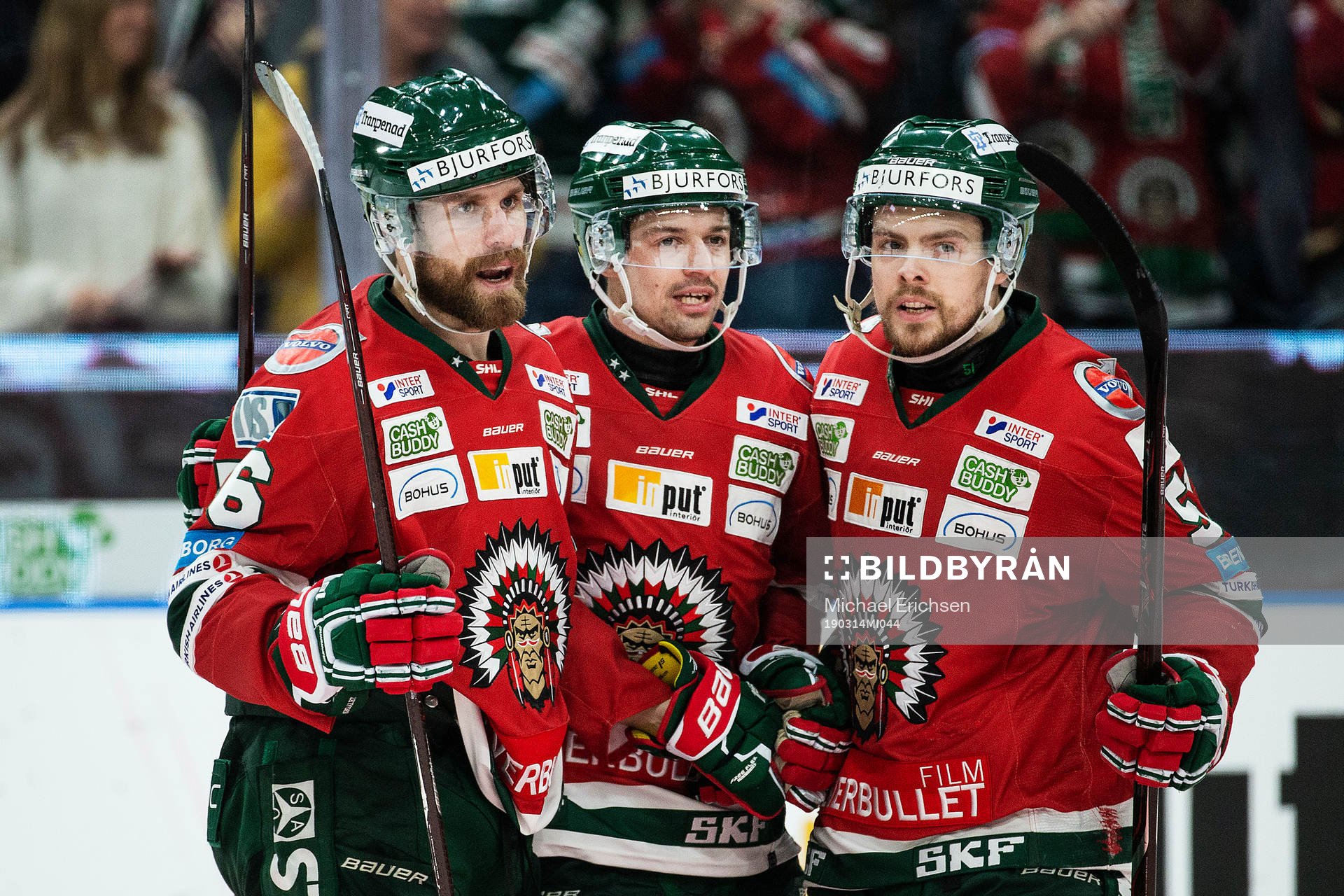 Frölundas Jonathan Sigalet, Patrik Carlsson och Mats