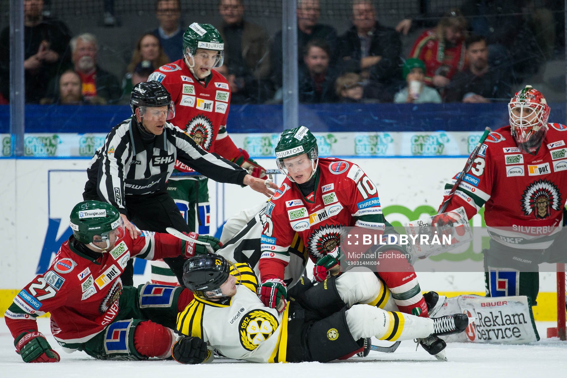 Frölundas Gustav Lindström och Brynäs Emil Forslund