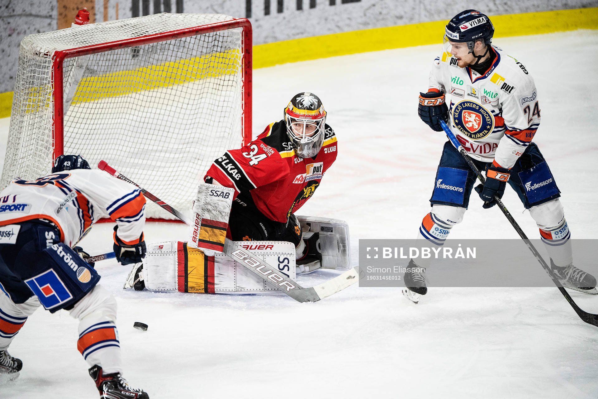 Växjös Nichlas Hardt och Brendan Shinnimin mot Luleås