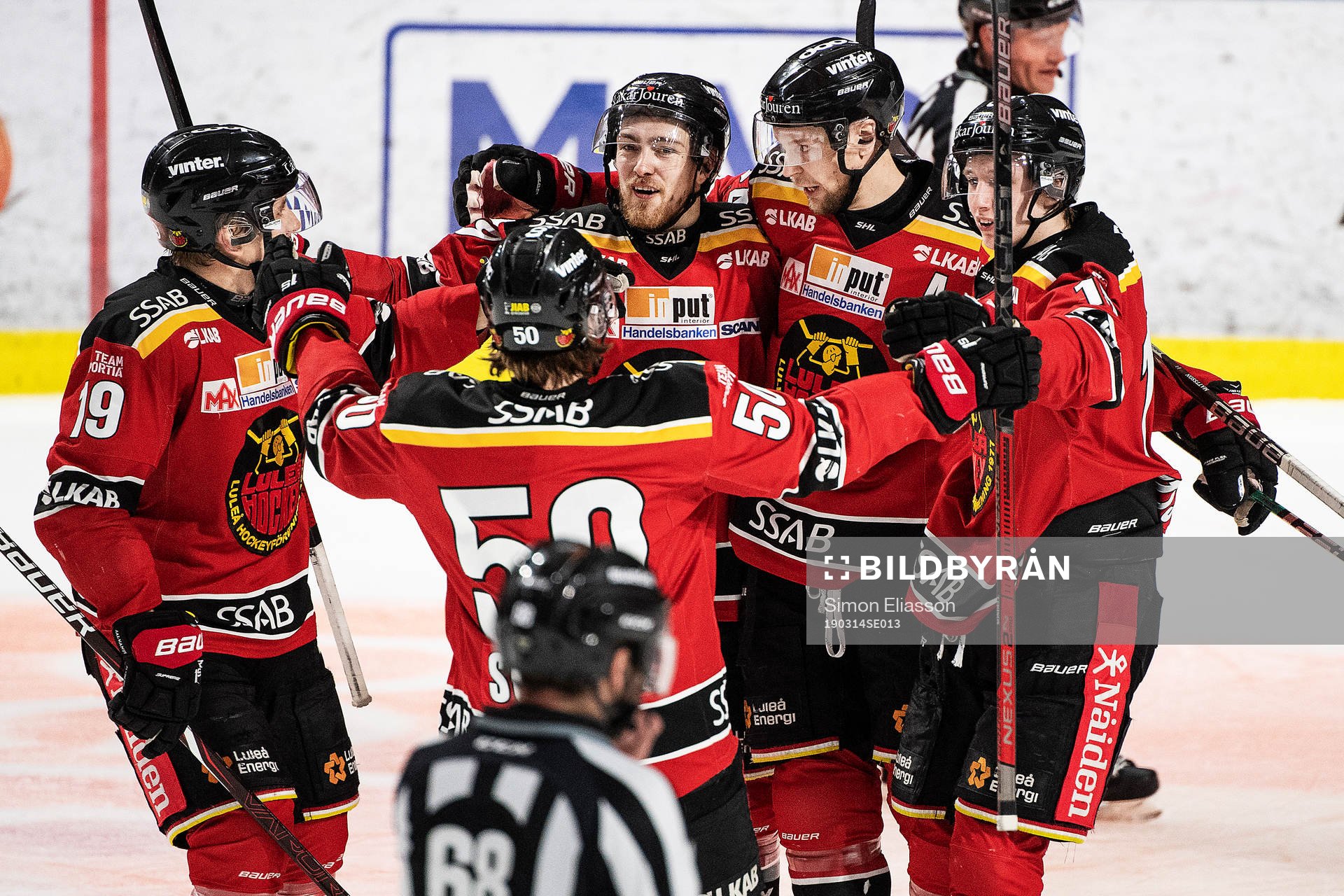 Luleås Joonas Jalvanti, Johan Forsberg, Johan Harju och