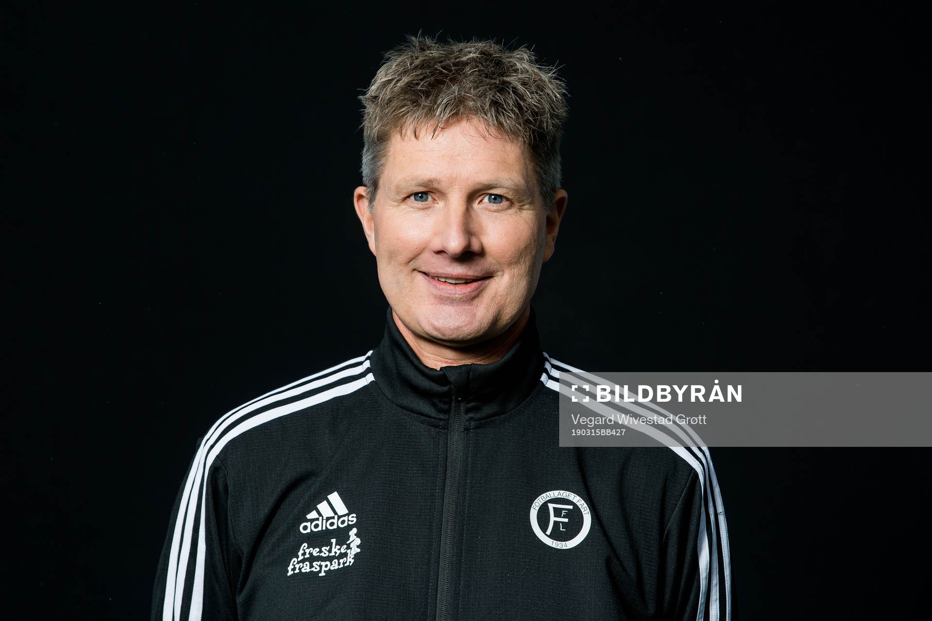 Finn Willy Taugbøl, head coach of Fart, poses for a