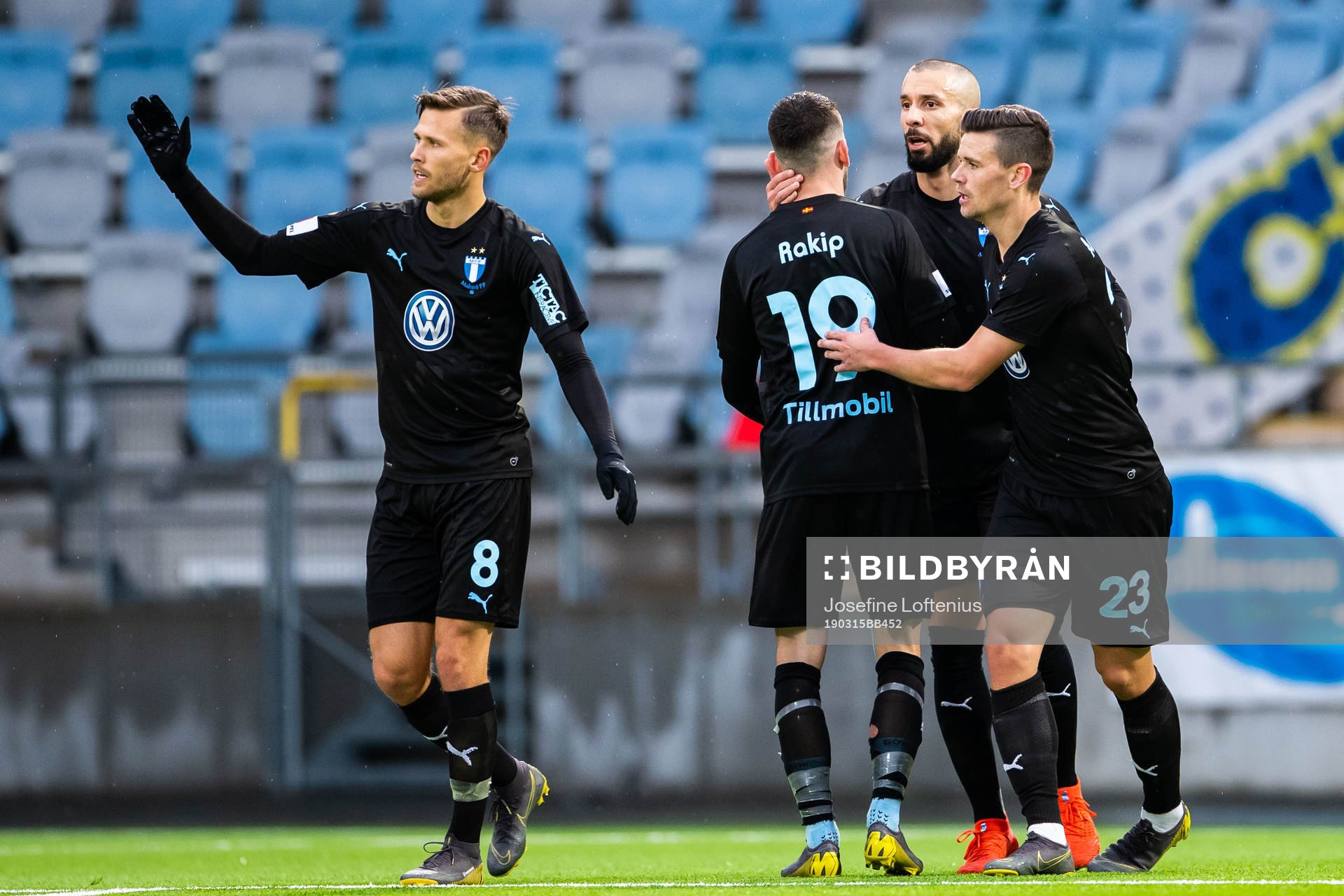 Malmö FFs Guillermo Molins jublar med lagkamrater