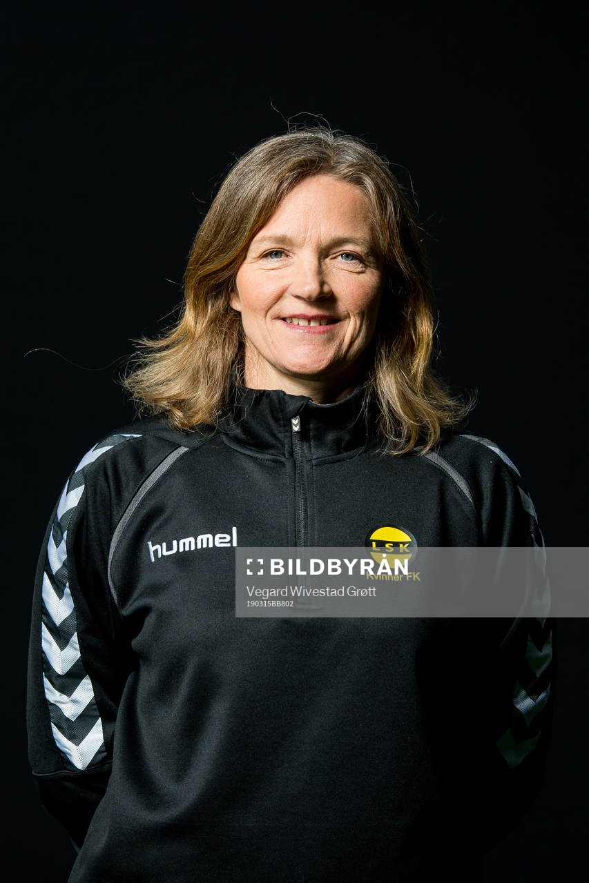 Hege Riise, head coach of LSK Kvinner, poses for a portrait