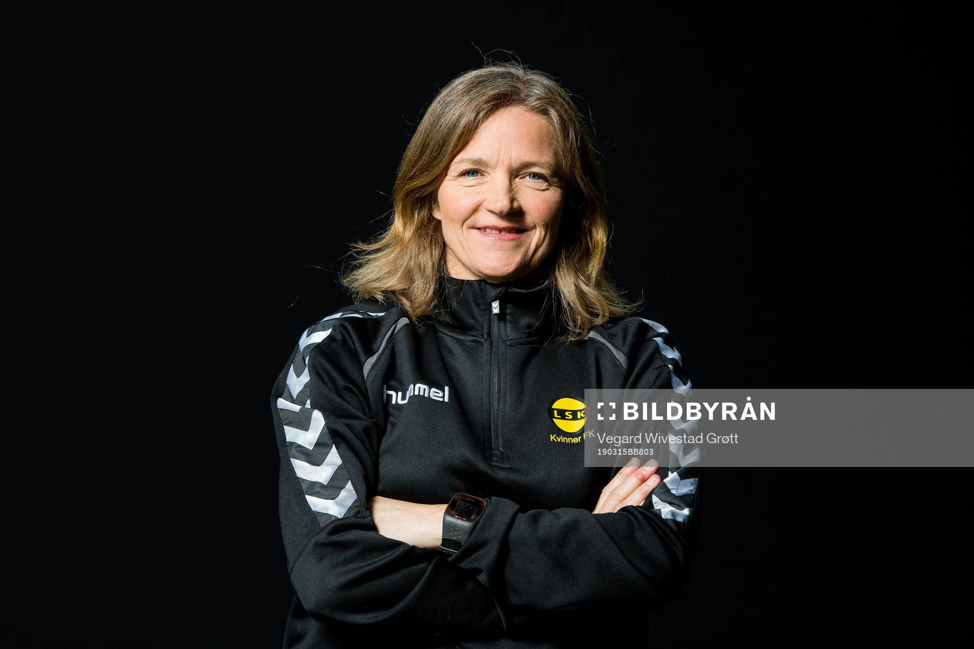 Hege Riise, head coach of LSK Kvinner, poses for a portrait
