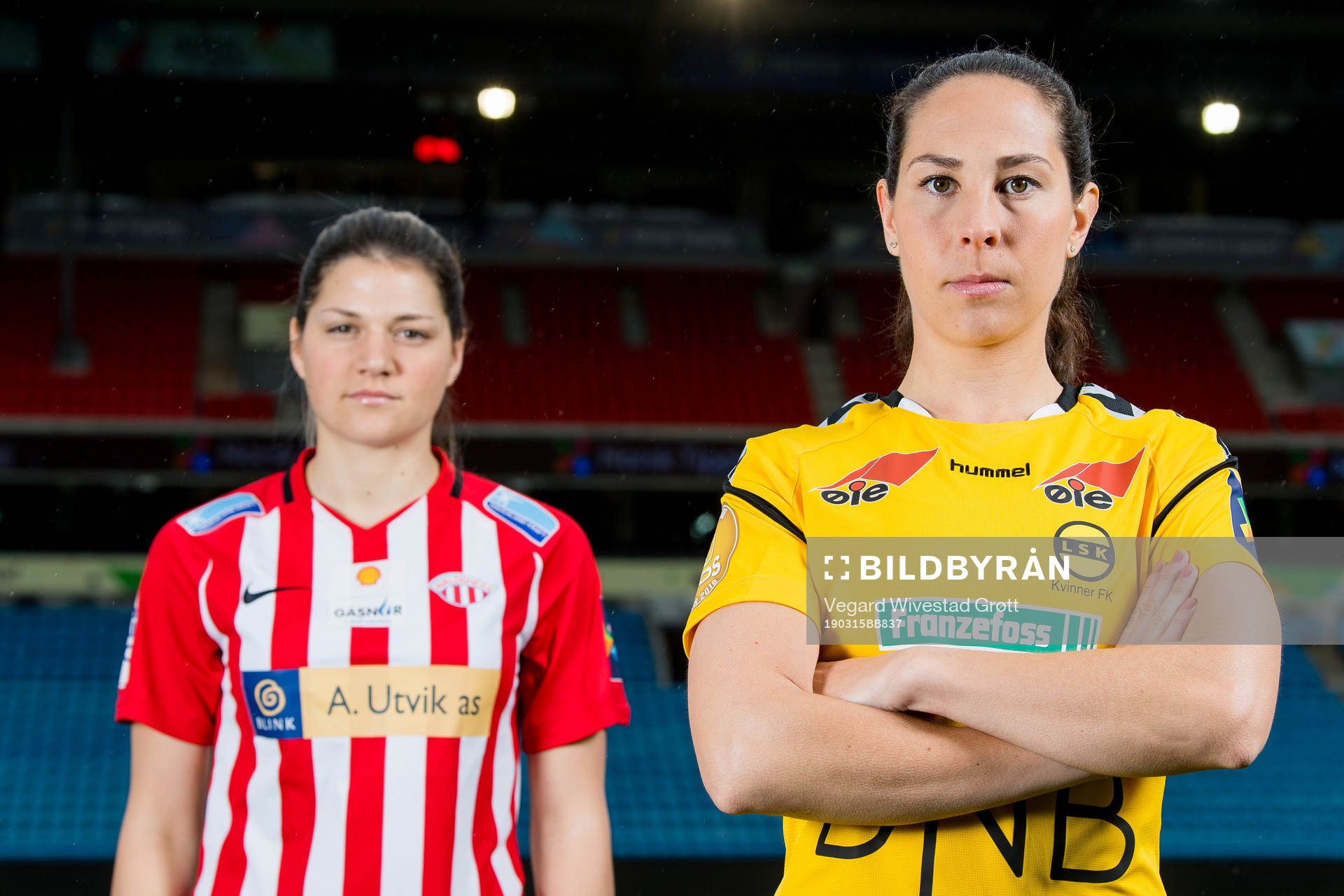 Dejana Stefanovic of Avaldsnes and Ingrid Moe Wold of LSK